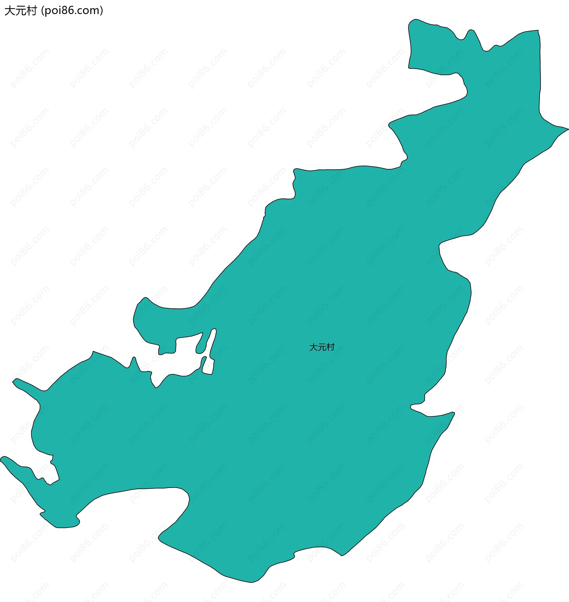 大元村边界地图