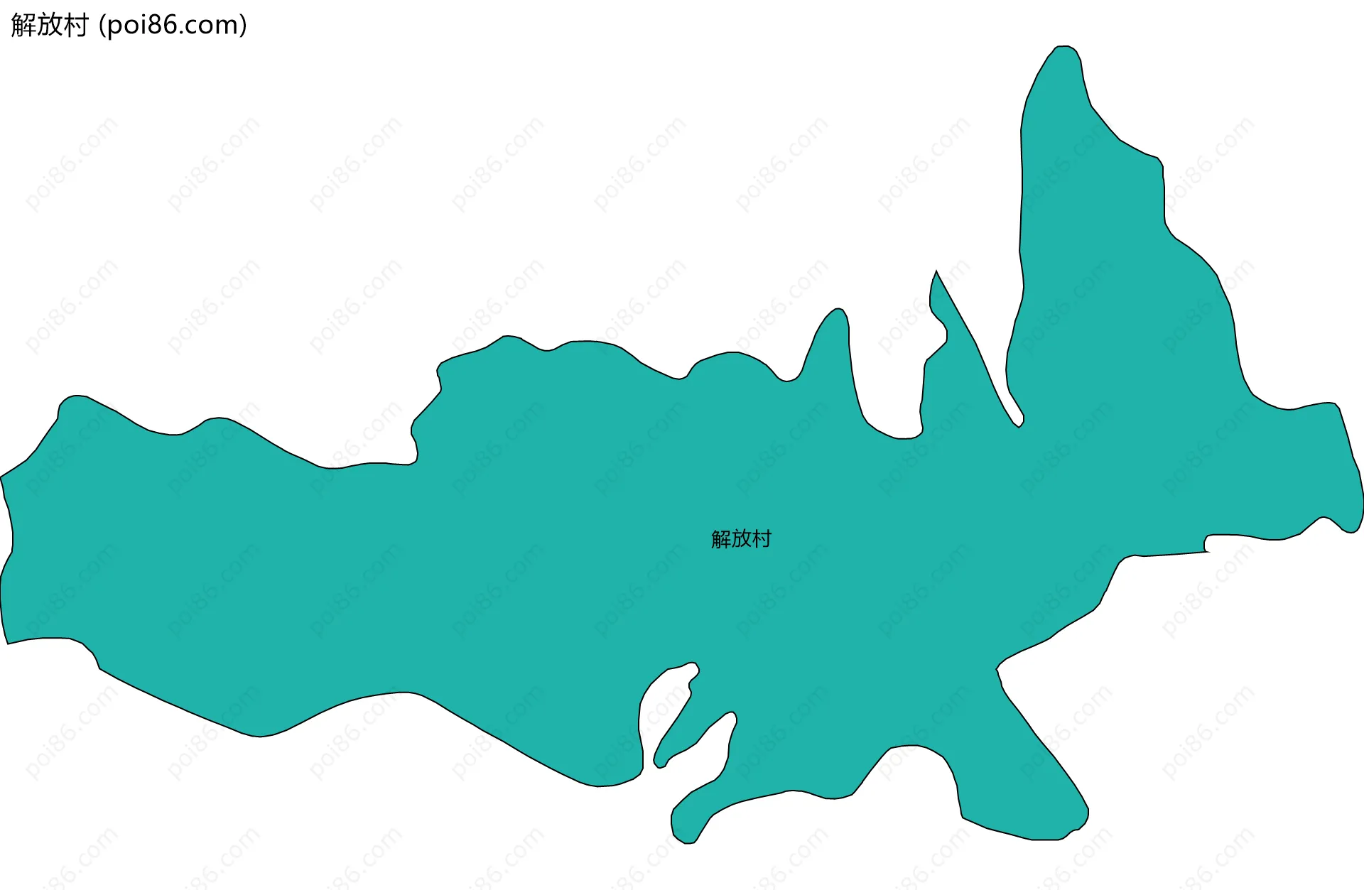 解放村边界地图