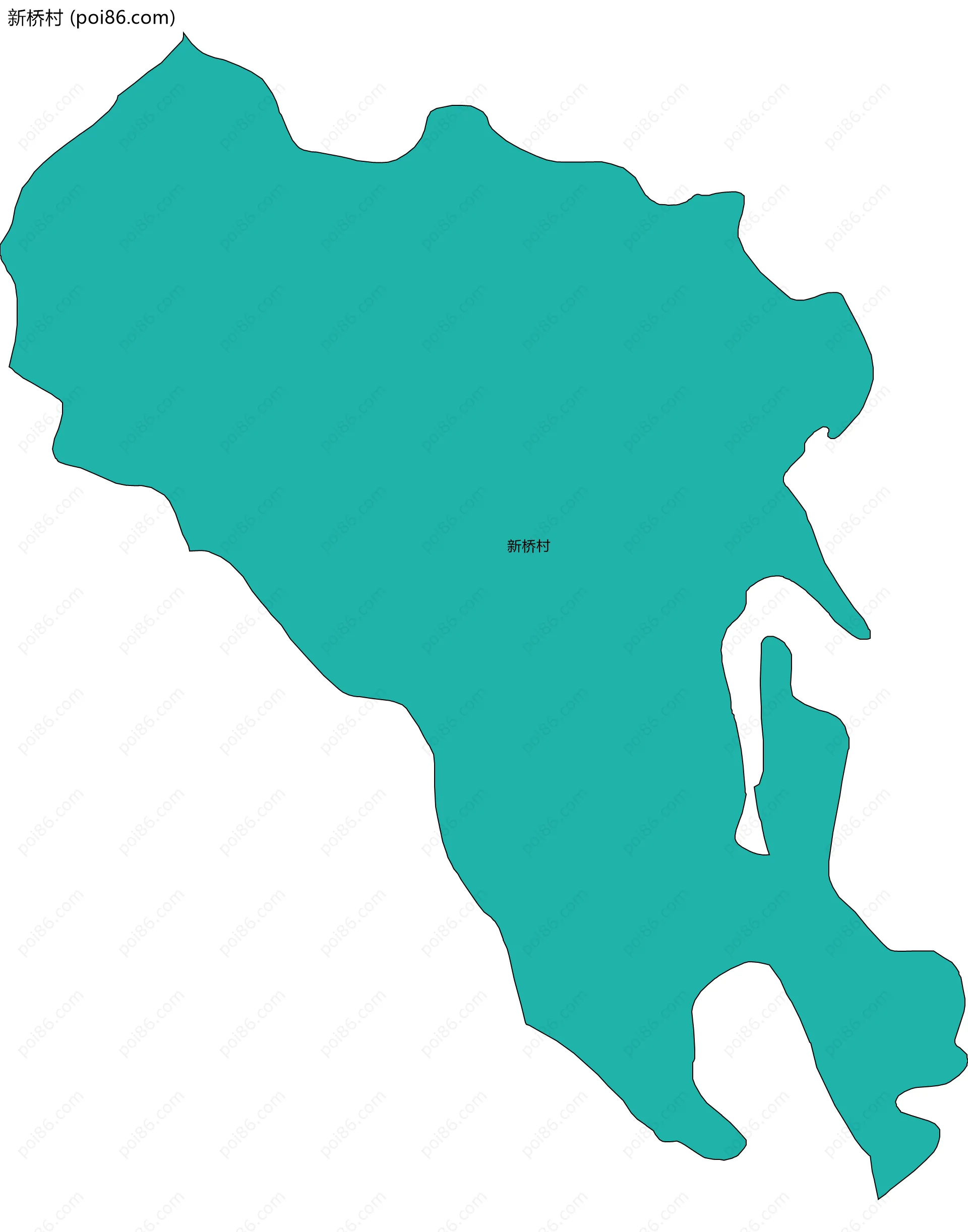 新桥村边界地图