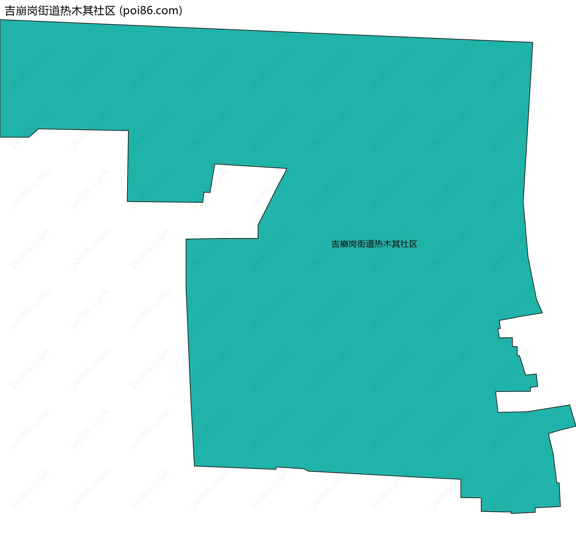 吉崩岗街道热木其社区边界地图