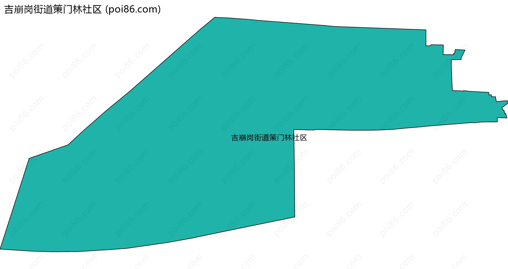 吉崩岗街道策门林社区边界地图