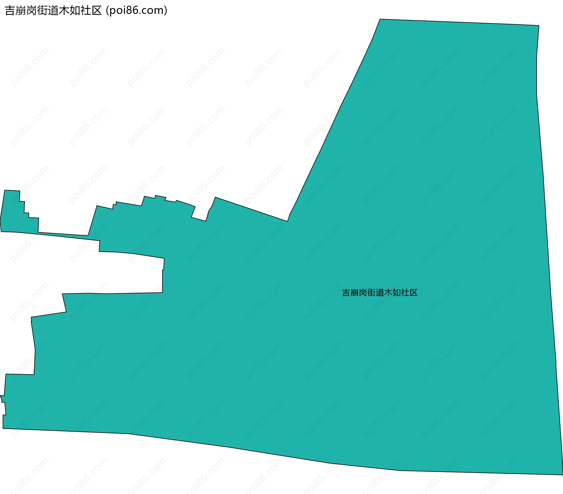 吉崩岗街道木如社区边界地图