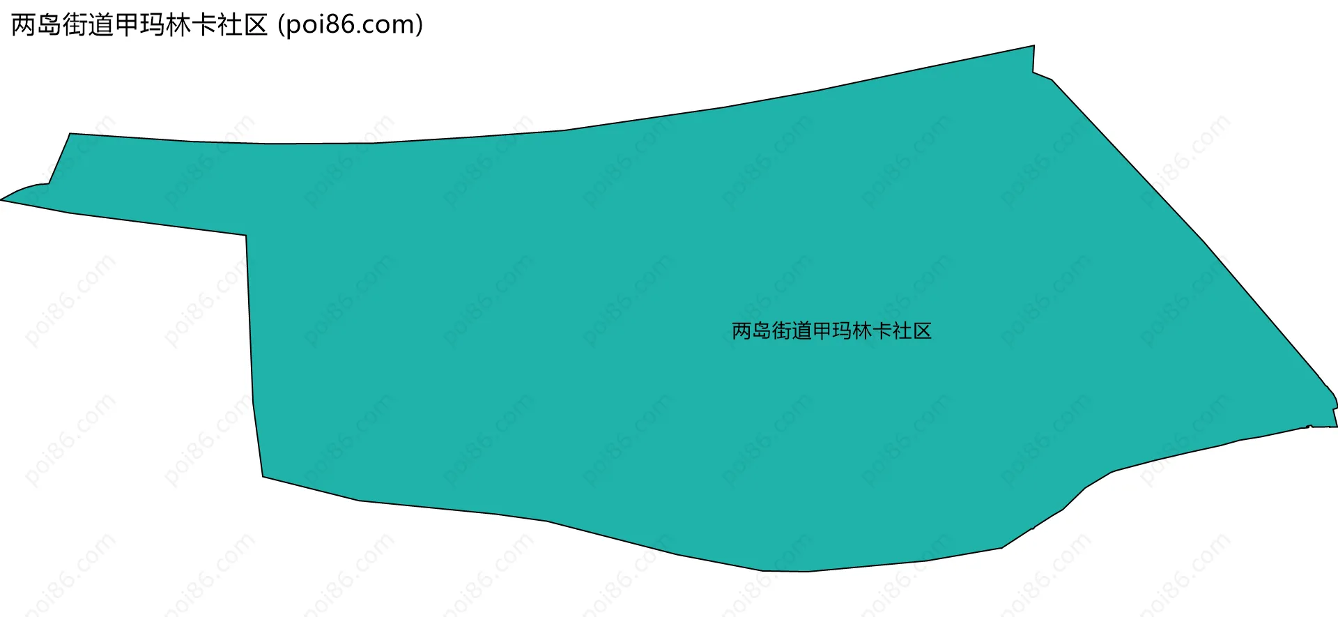 两岛街道甲玛林卡社区边界地图