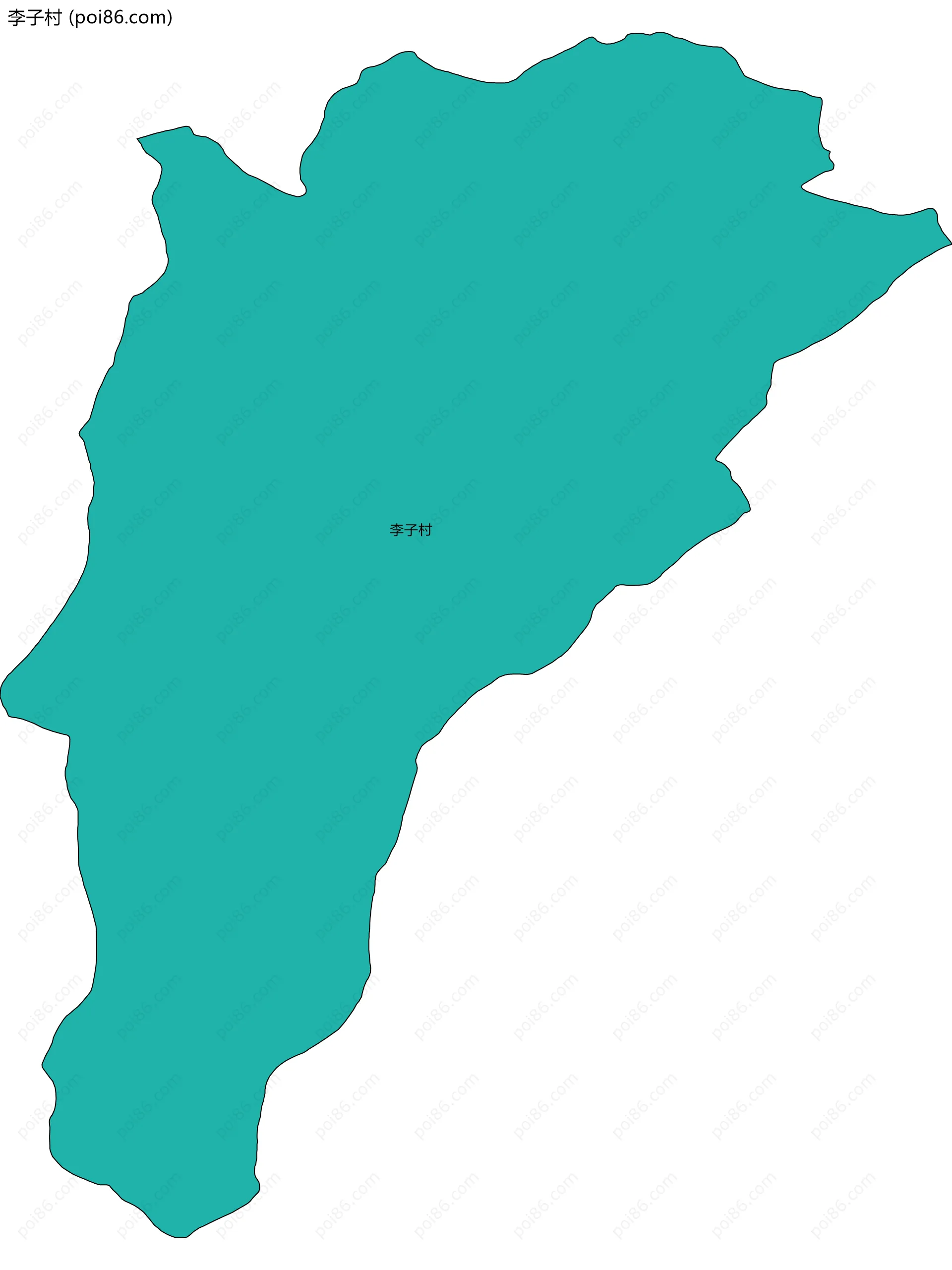 李子村边界地图