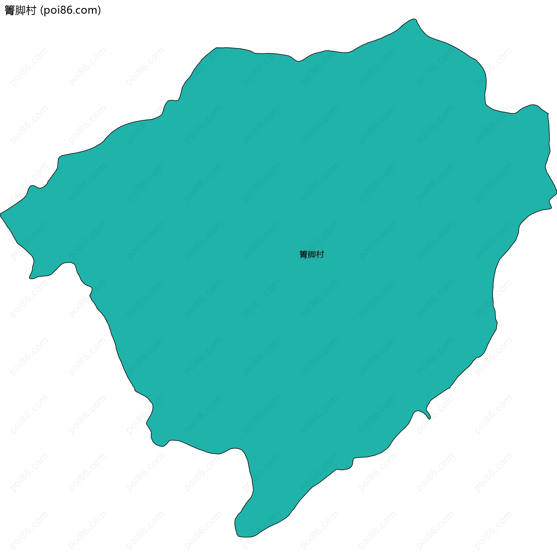 箐脚村边界地图