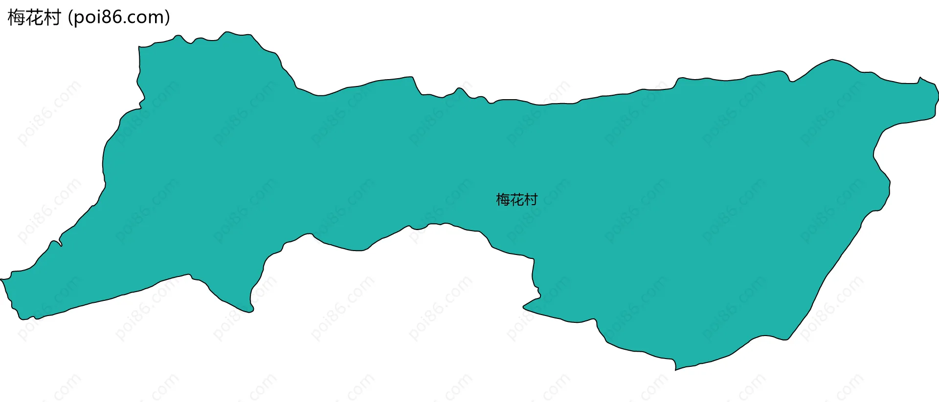 梅花村边界地图