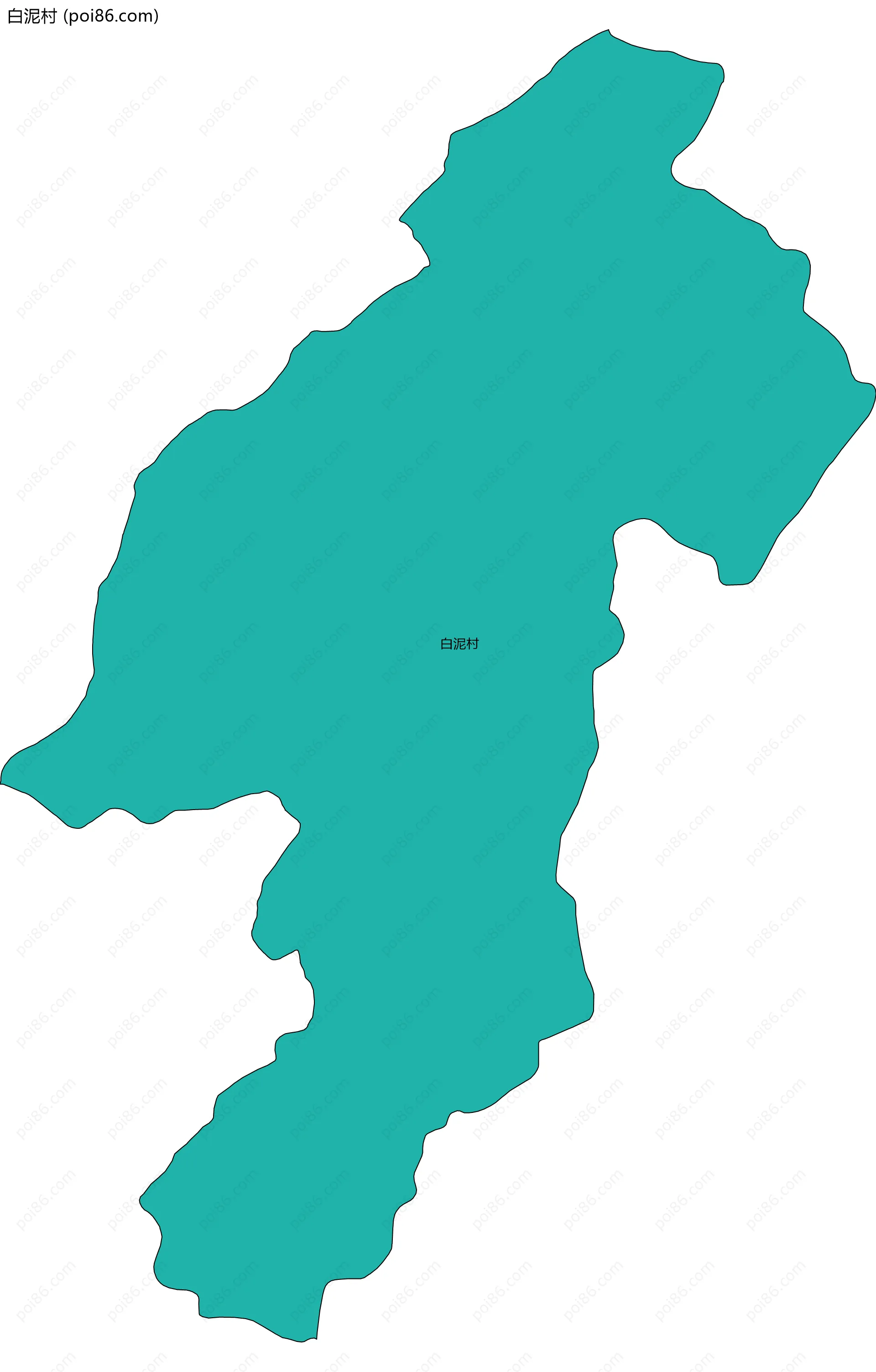 白泥村边界地图