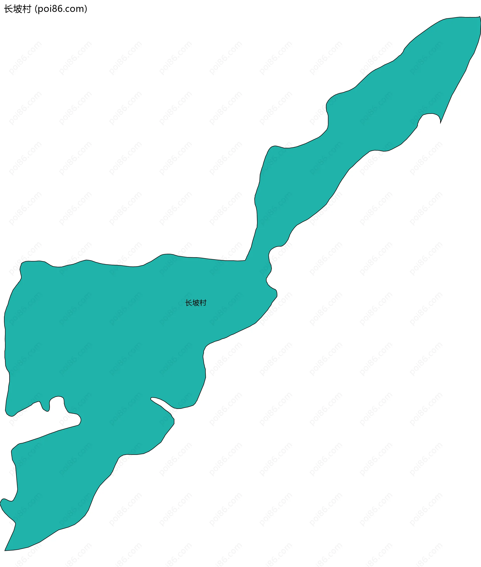 长坡村边界地图