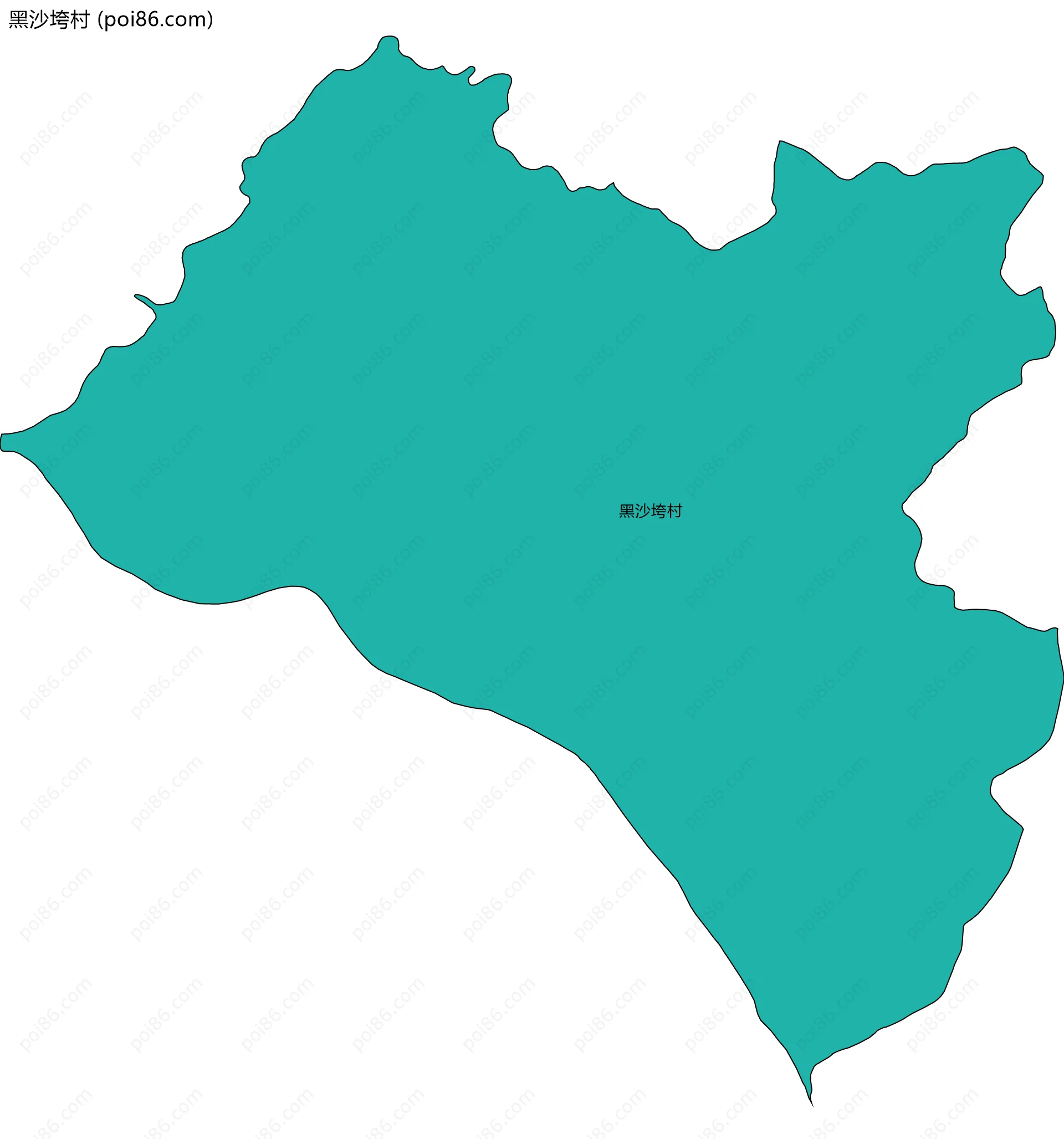 黑沙垮村边界地图