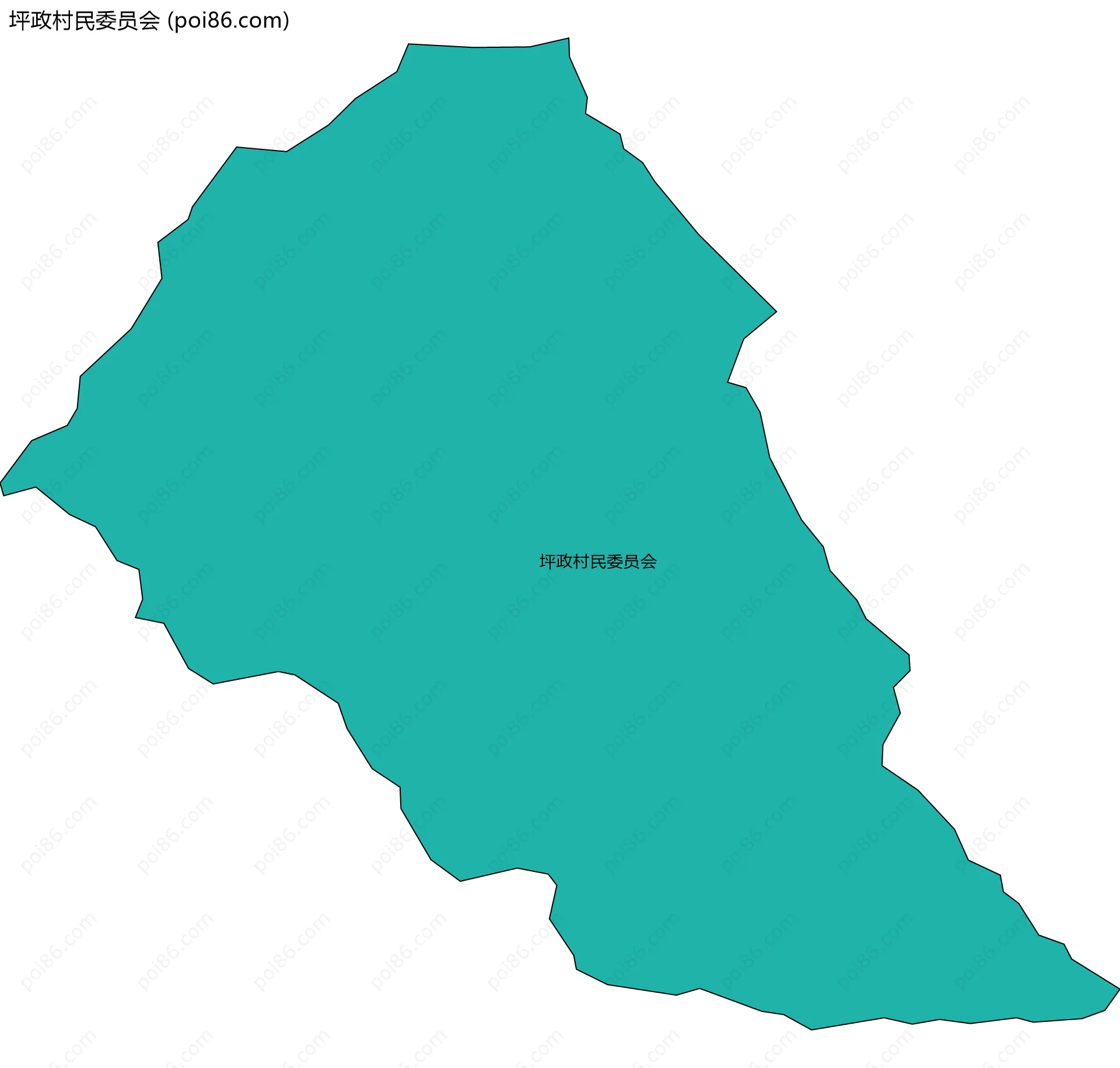 坪政村民委员会边界地图