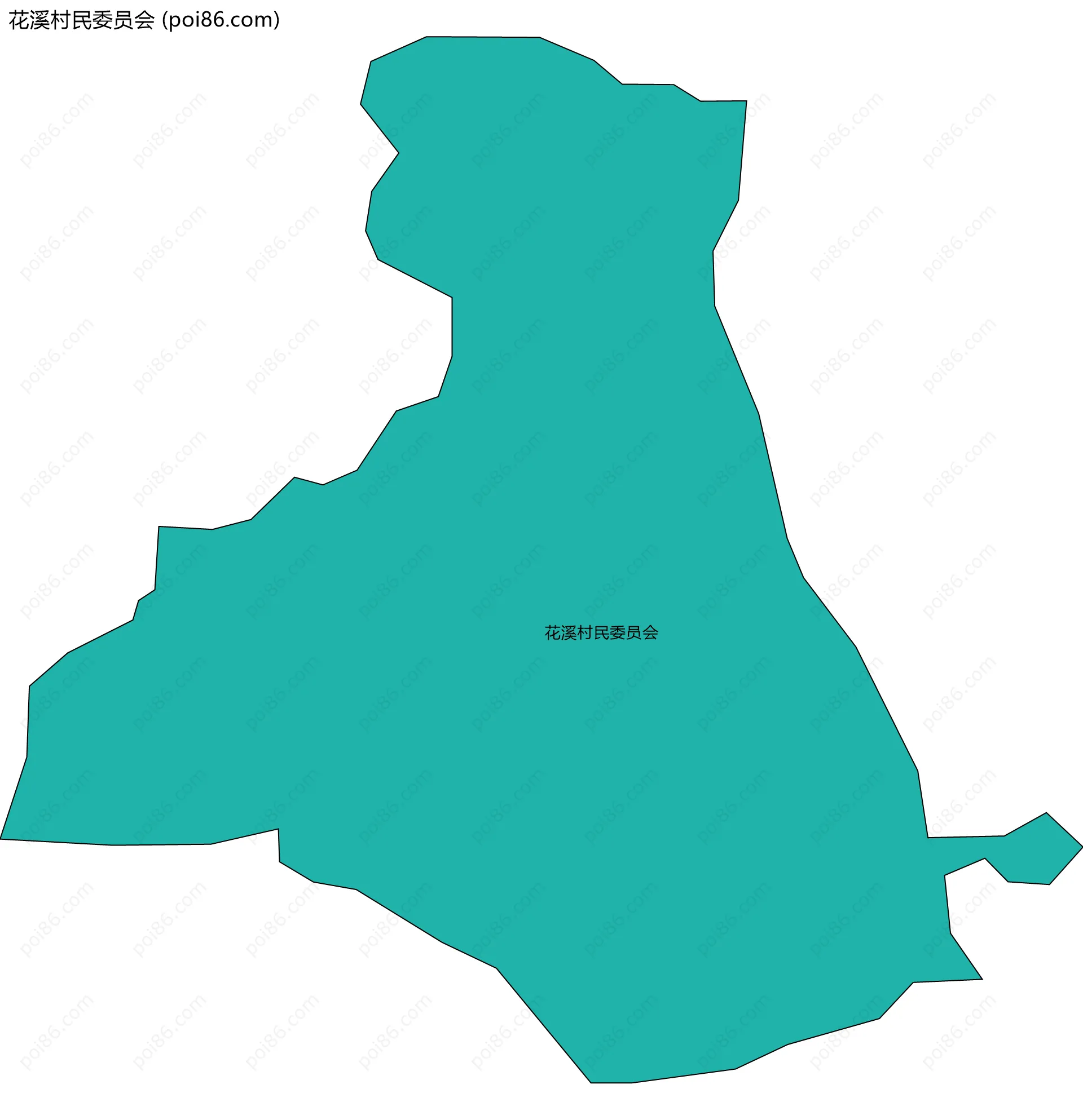 花溪村民委员会边界地图