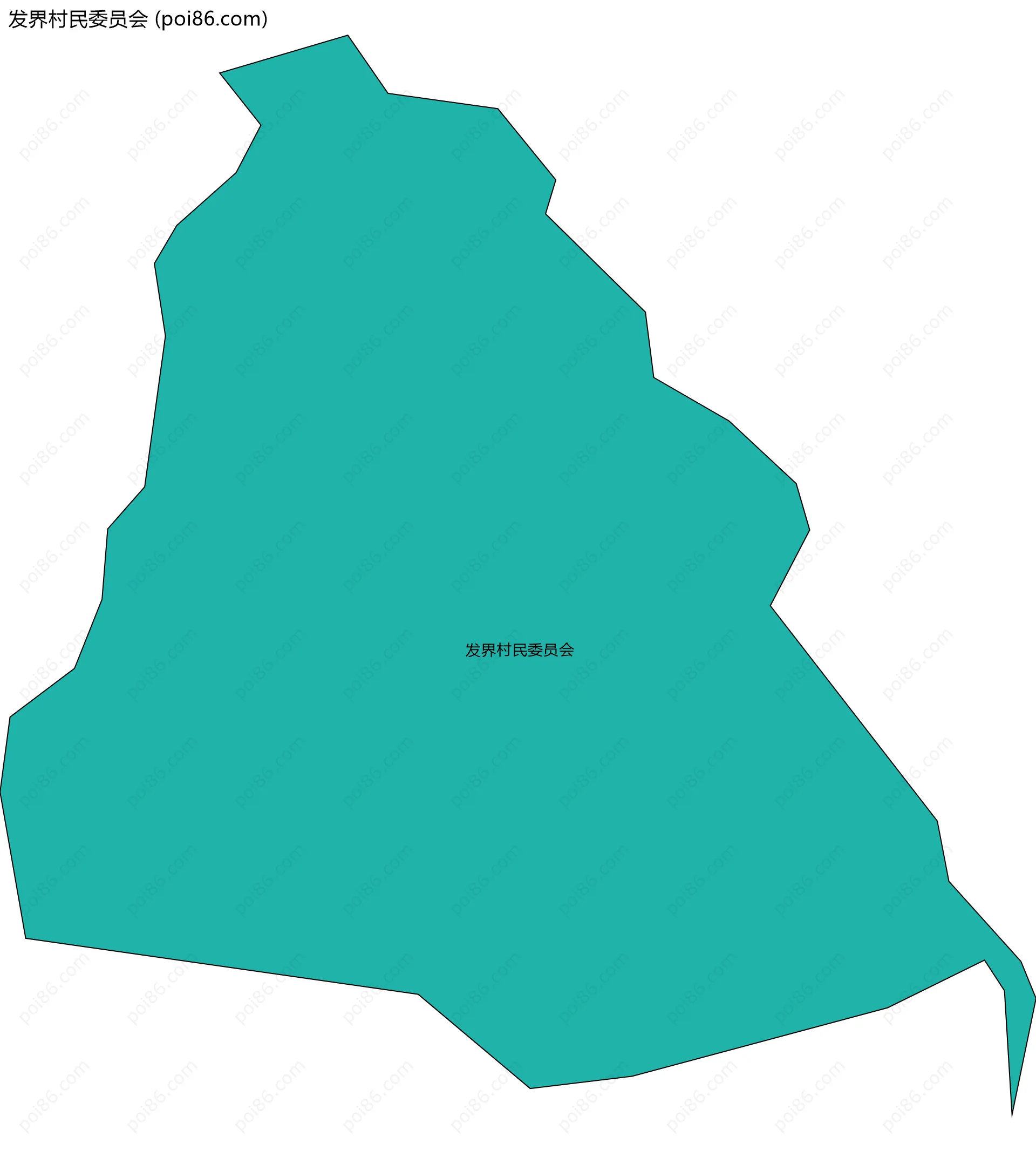 发界村民委员会边界地图