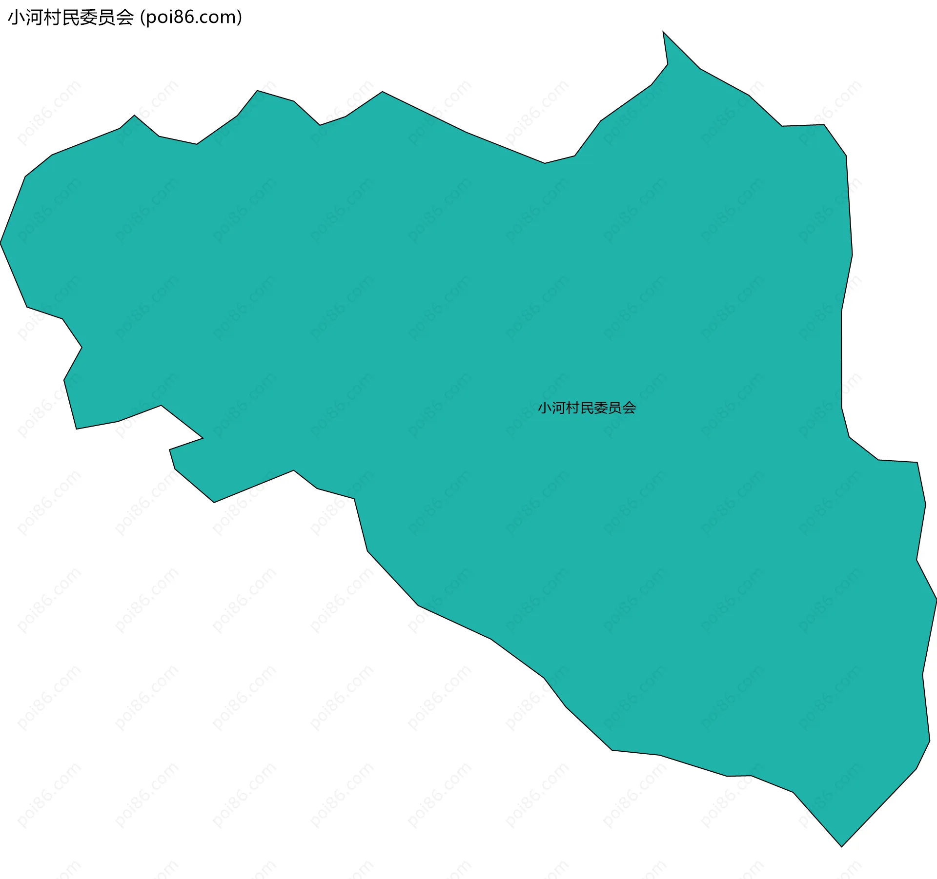 小河村民委员会边界地图