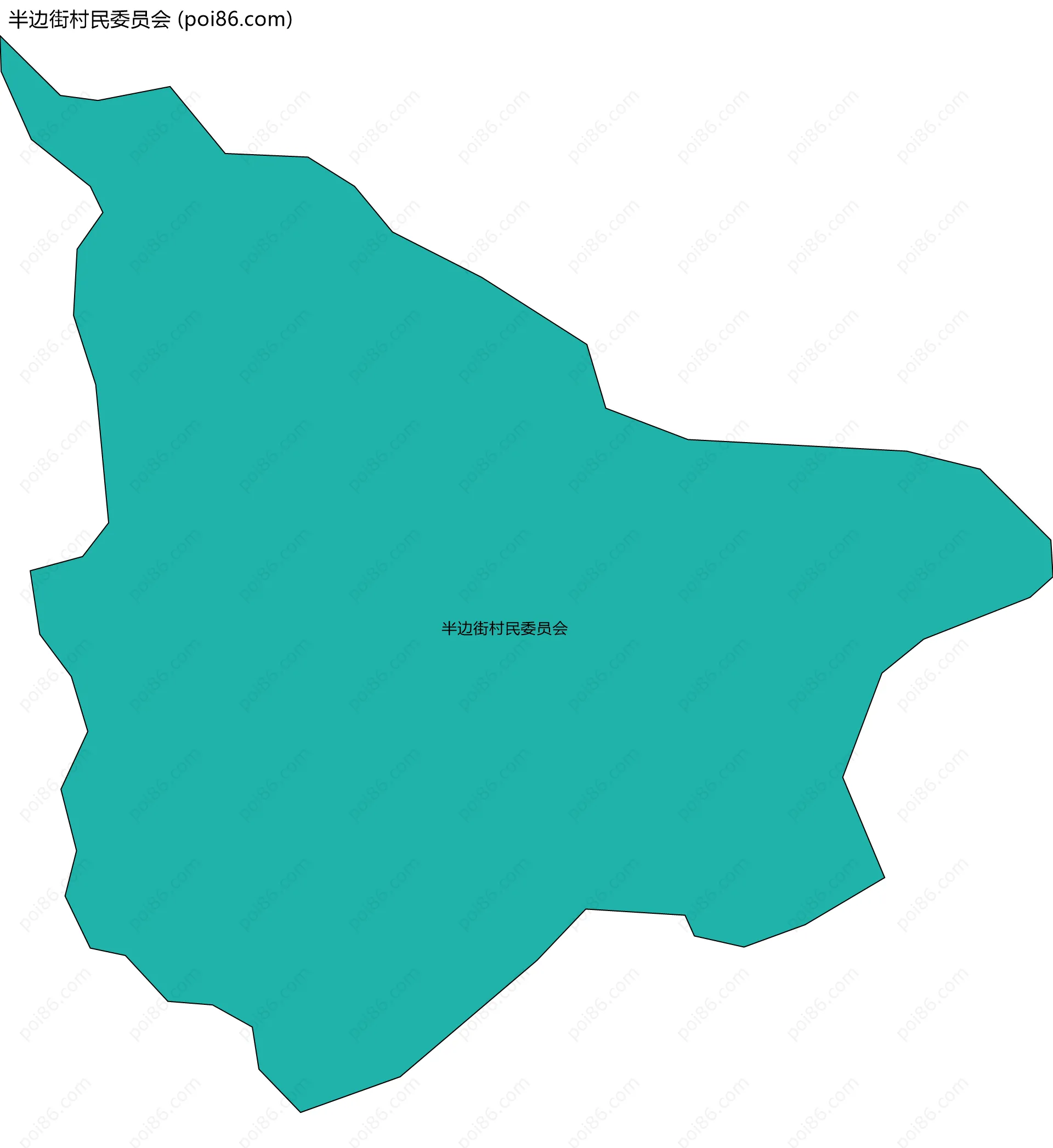 半边街村民委员会边界地图