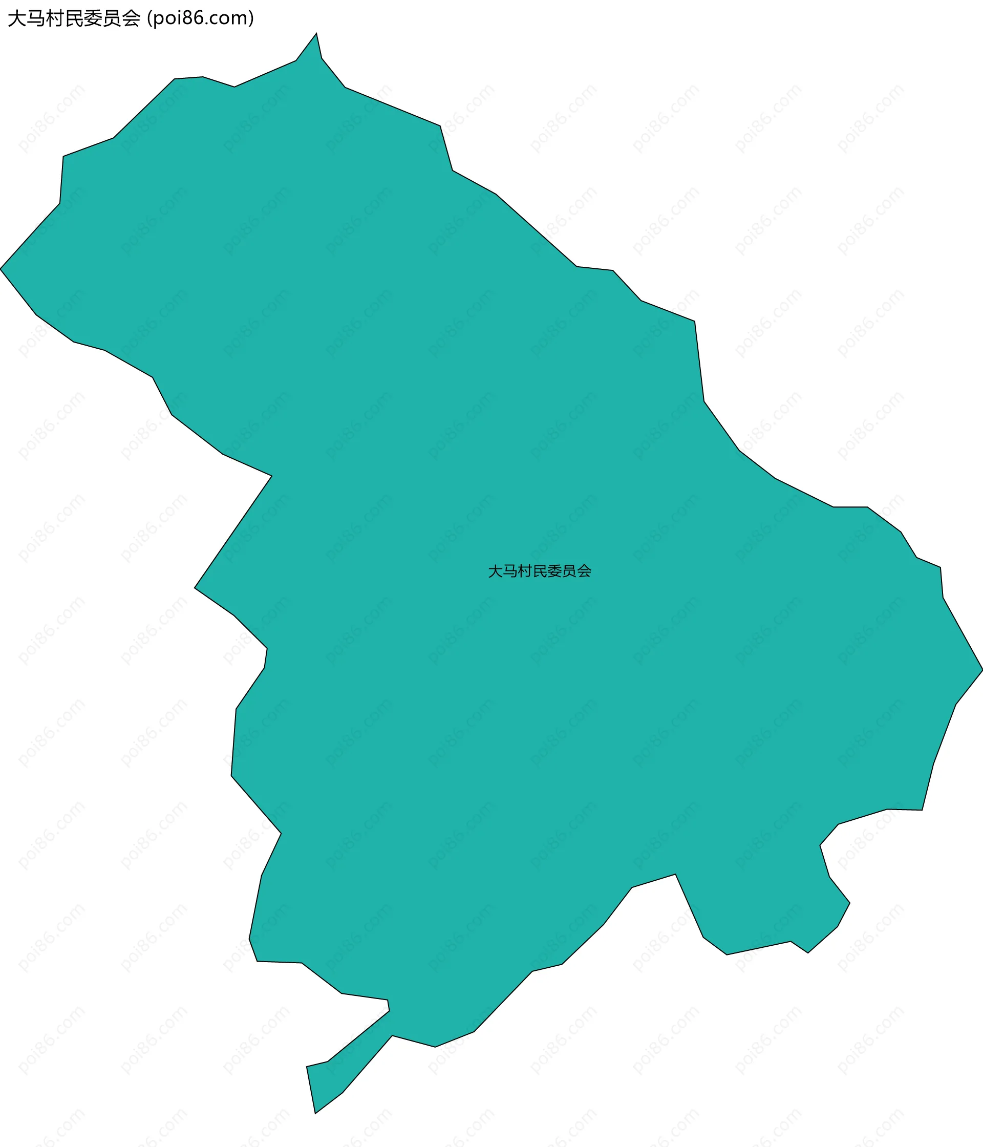 大马村民委员会边界地图