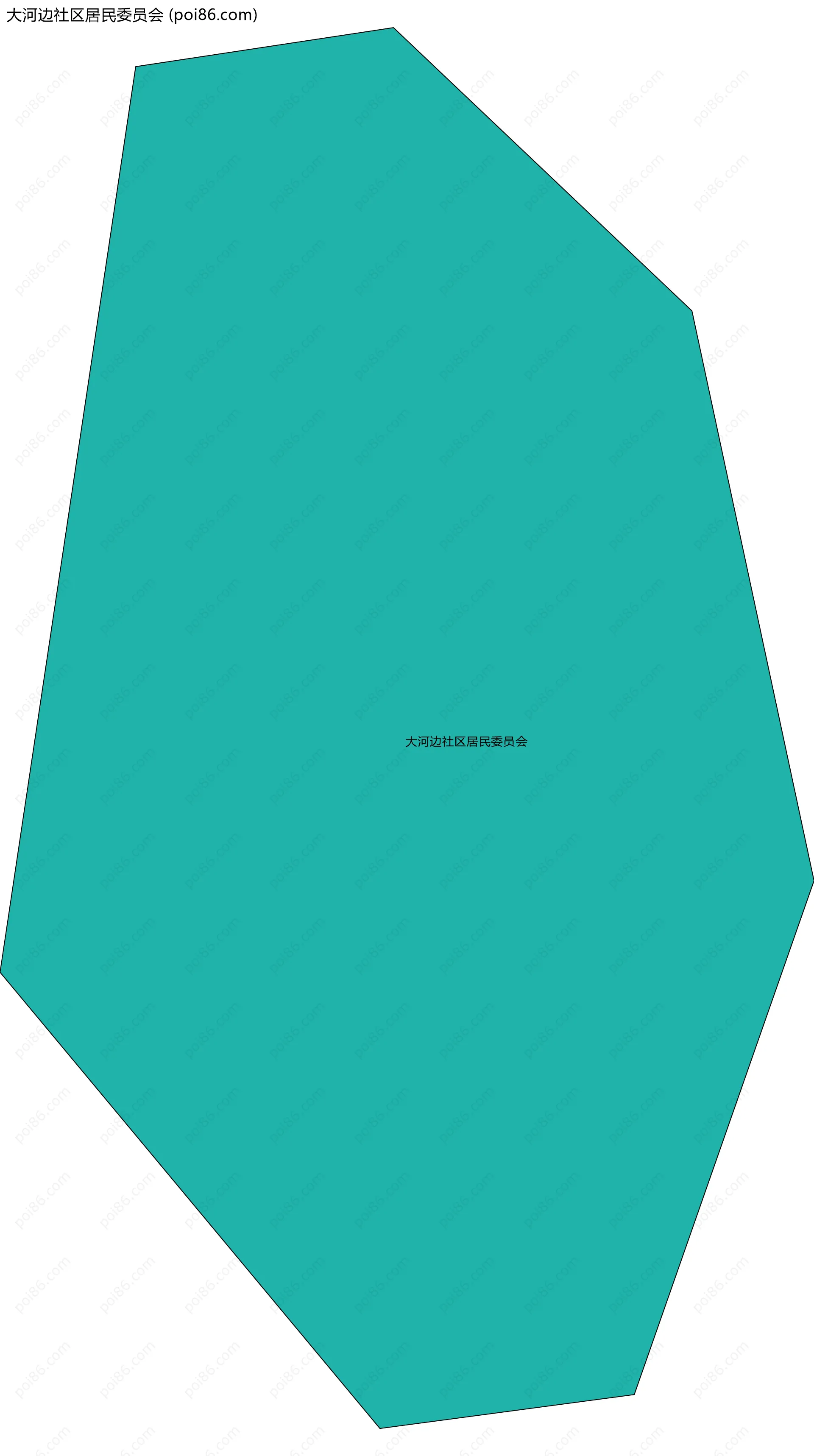 大河边社区居民委员会边界地图