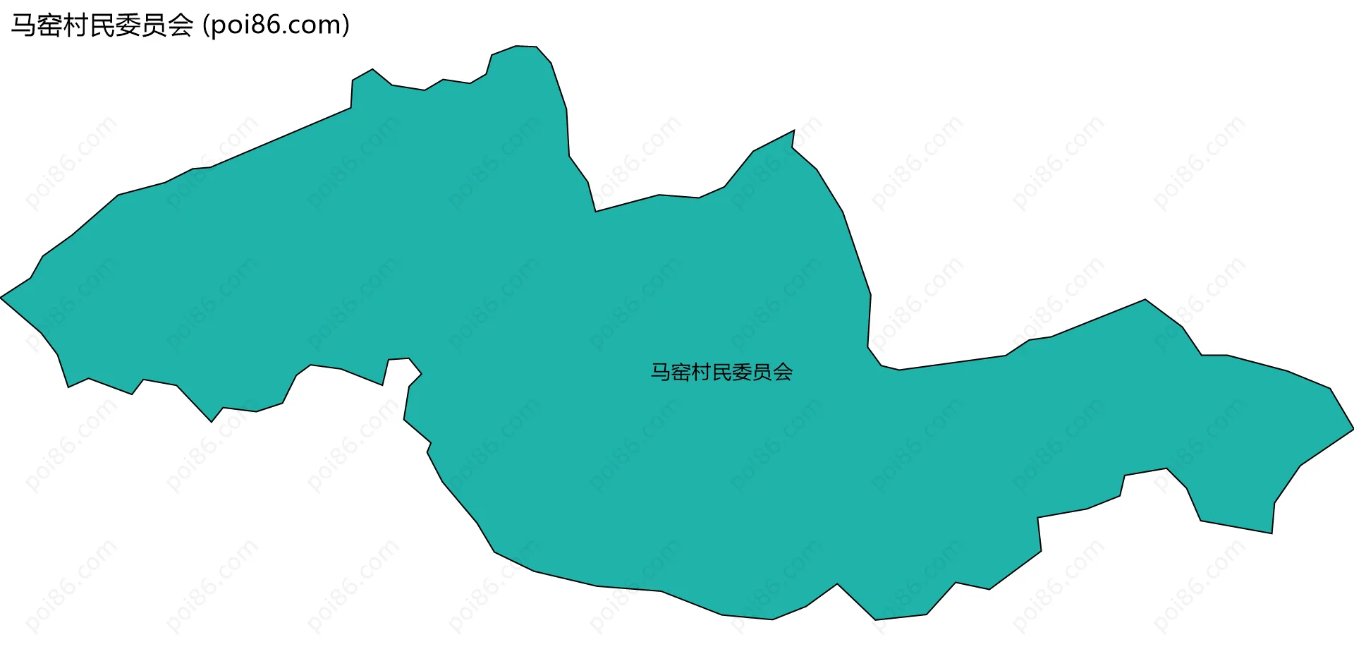 马窑村民委员会边界地图