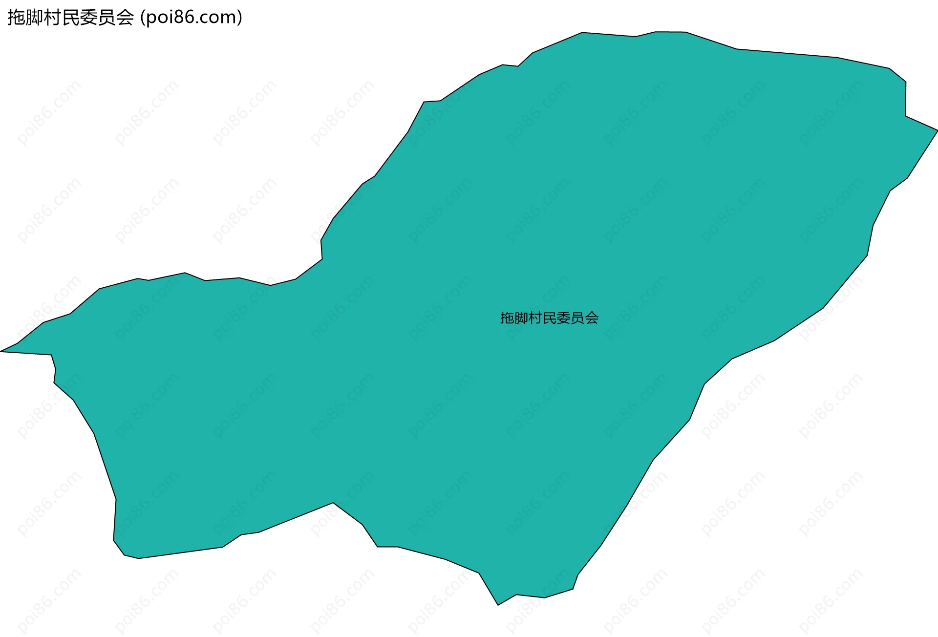 拖脚村民委员会边界地图