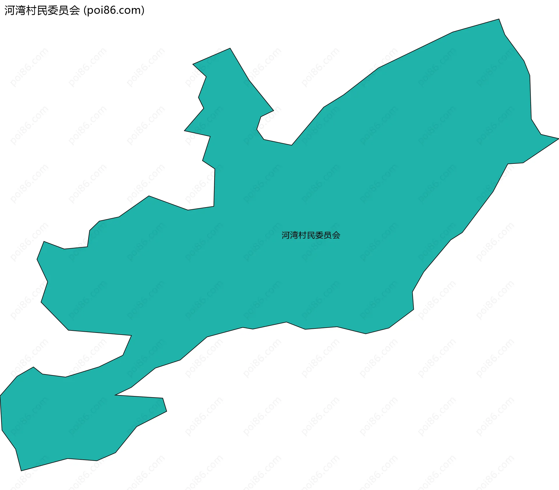 河湾村民委员会边界地图