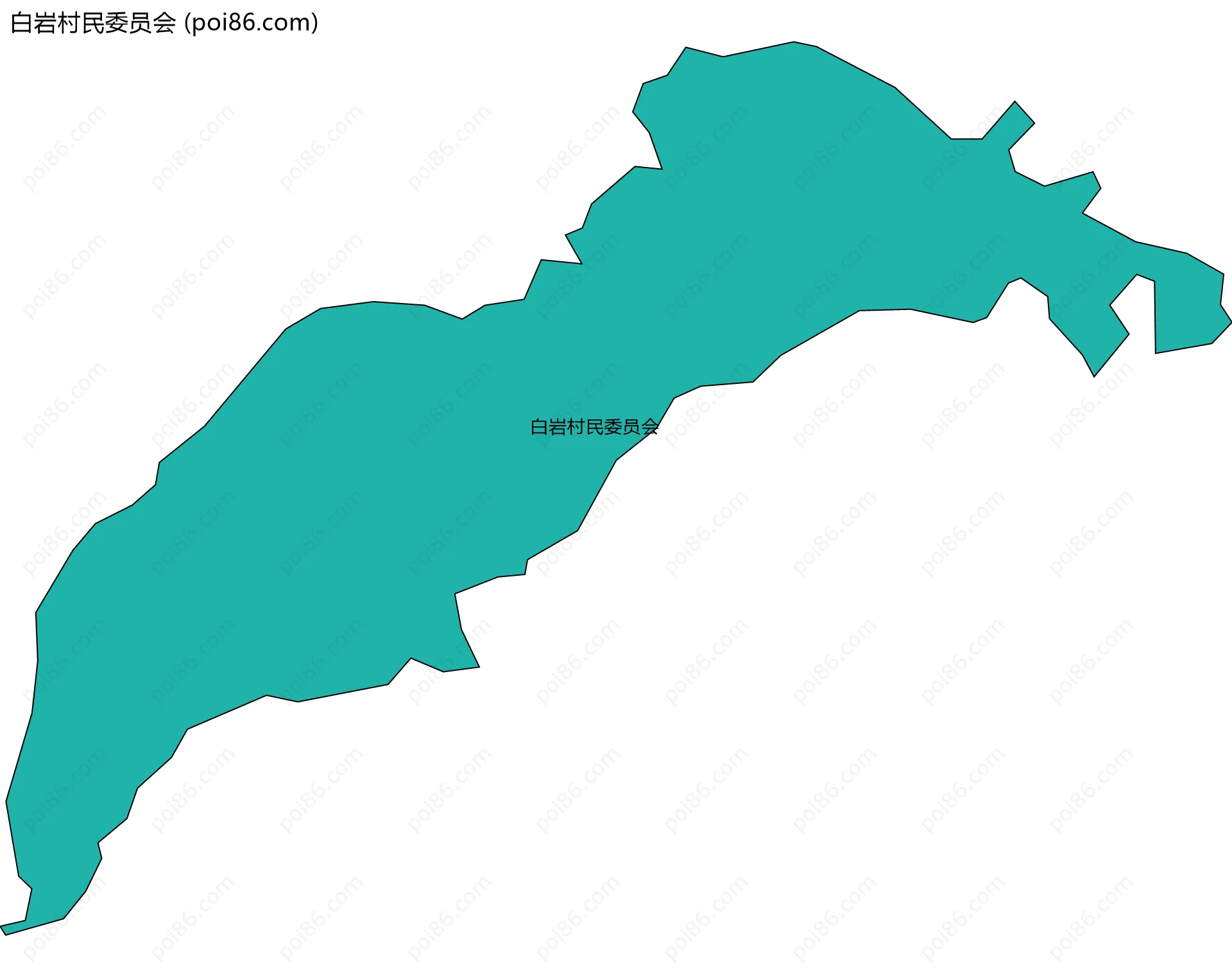 白岩村民委员会边界地图