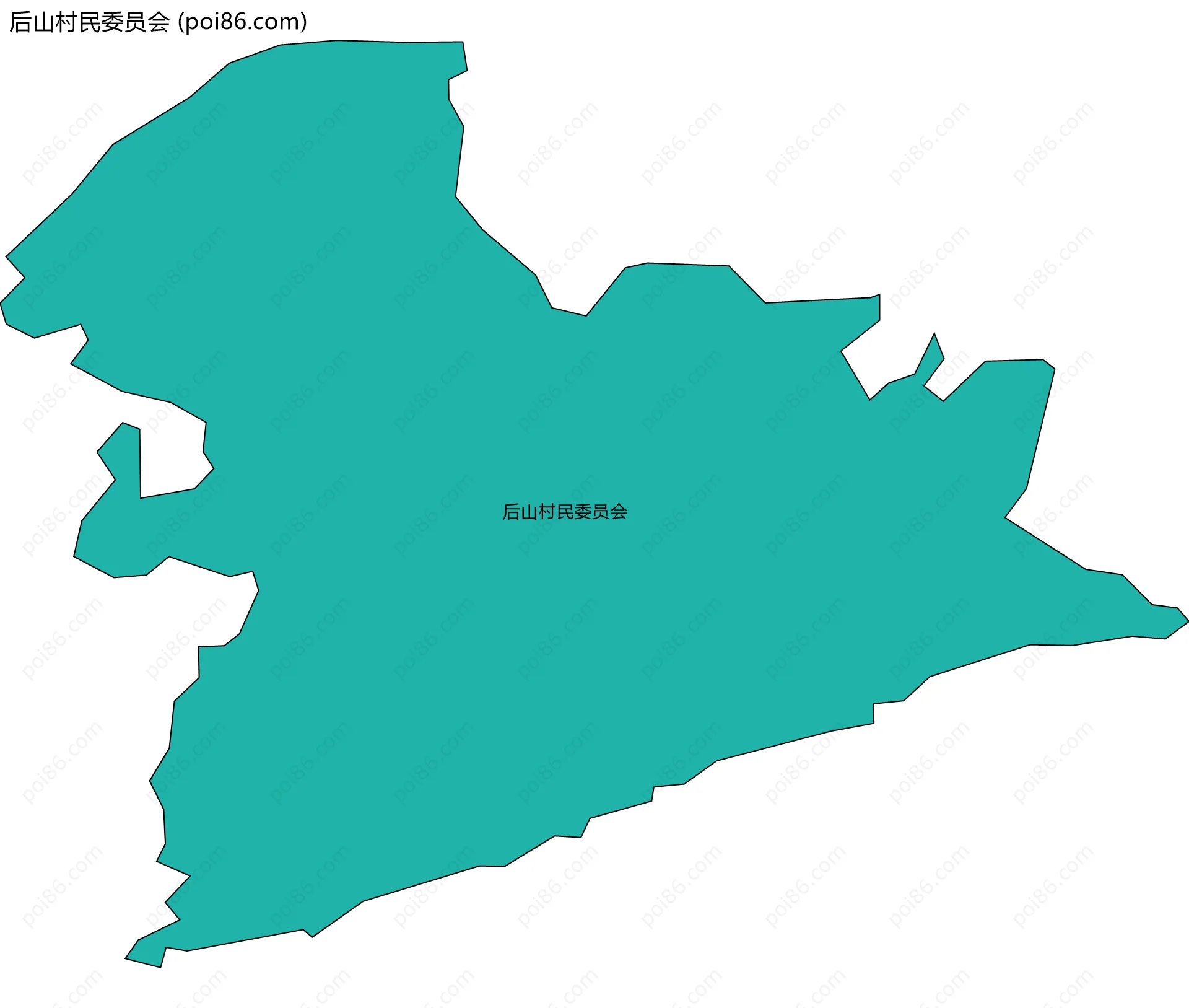 后山村民委员会边界地图