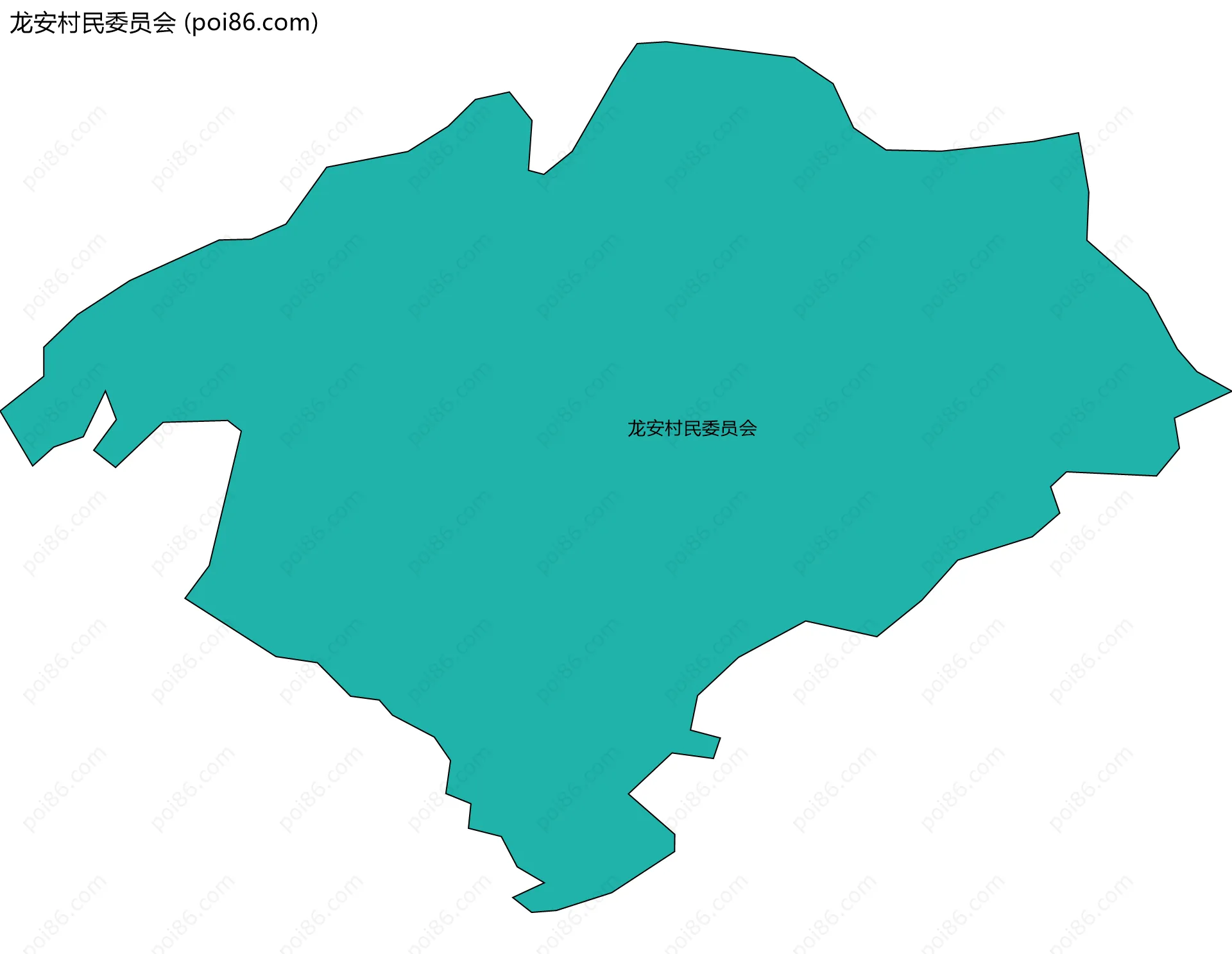 龙安村民委员会边界地图