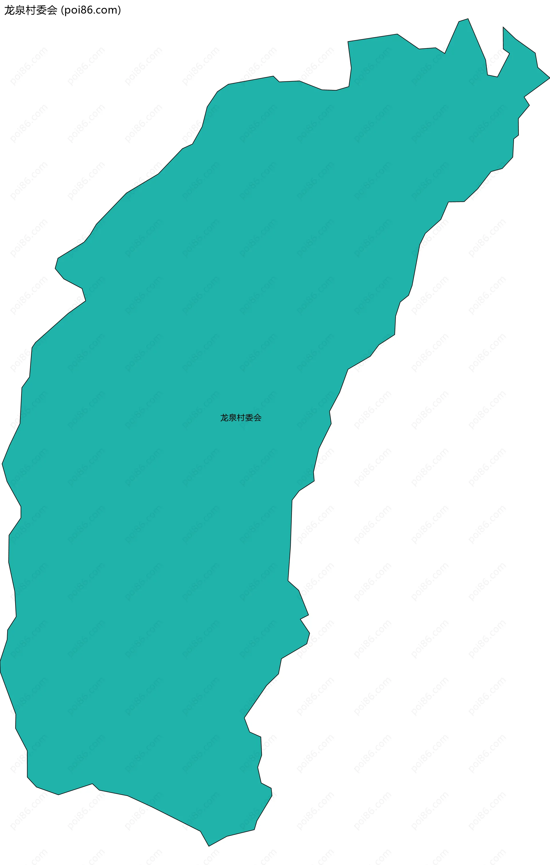 龙泉村委会边界地图