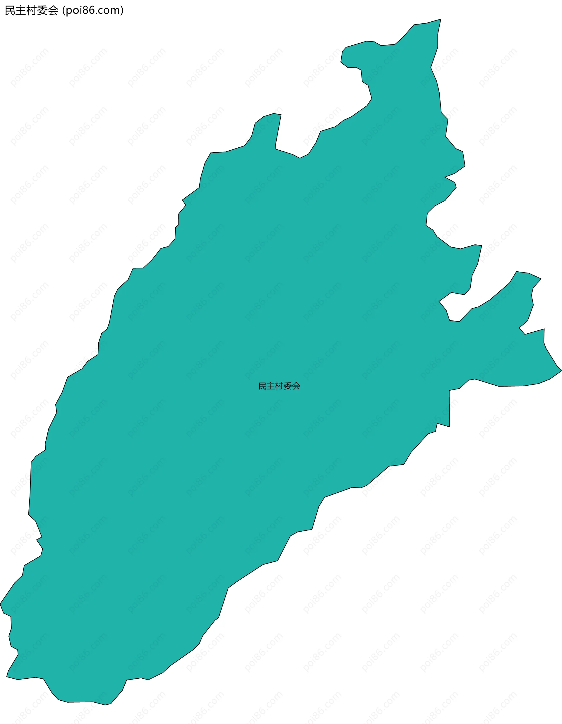 民主村委会边界地图