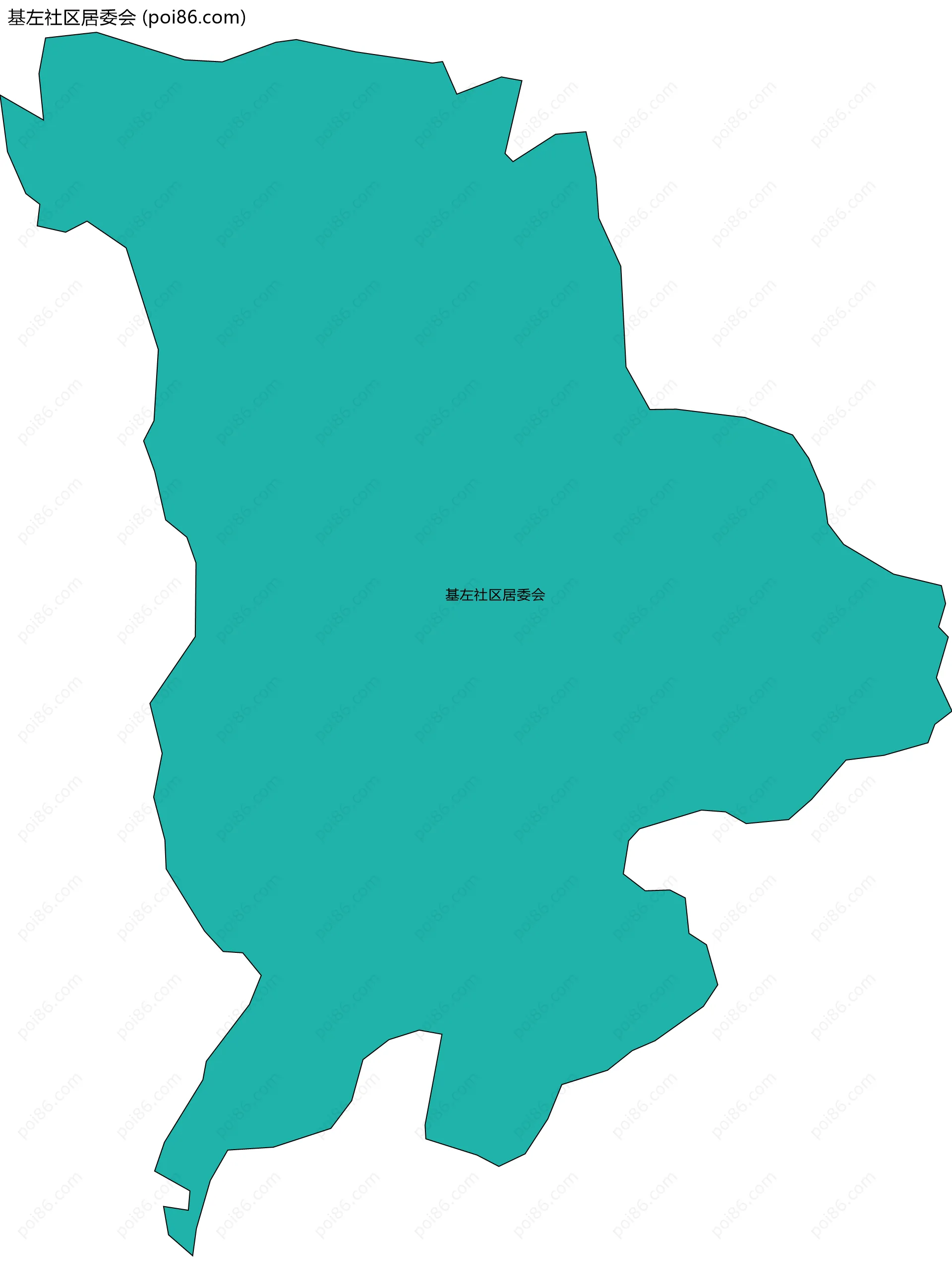 基左社区居委会边界地图