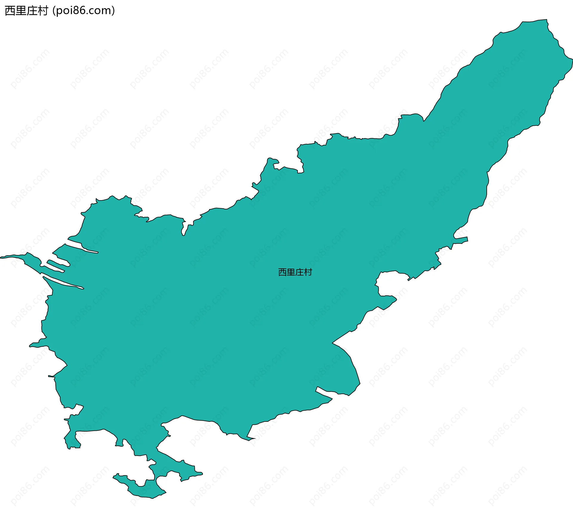 西里庄村边界地图