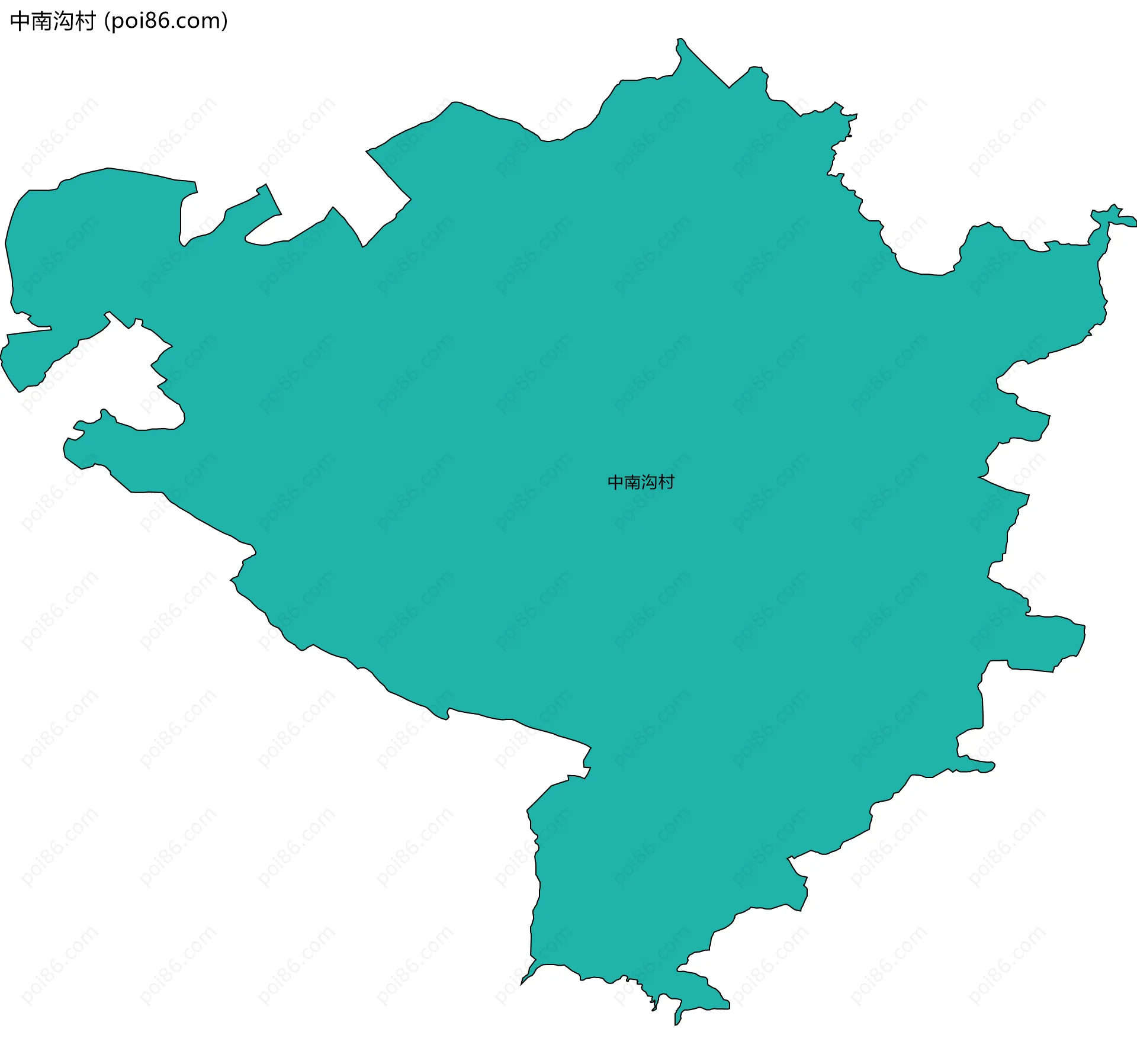 中南沟村边界地图