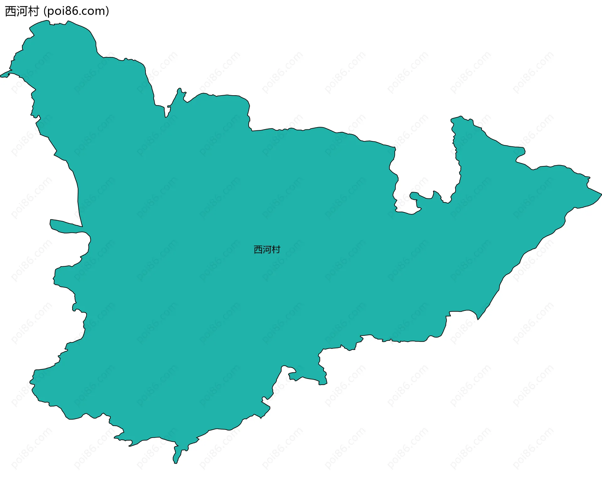 西河村边界地图