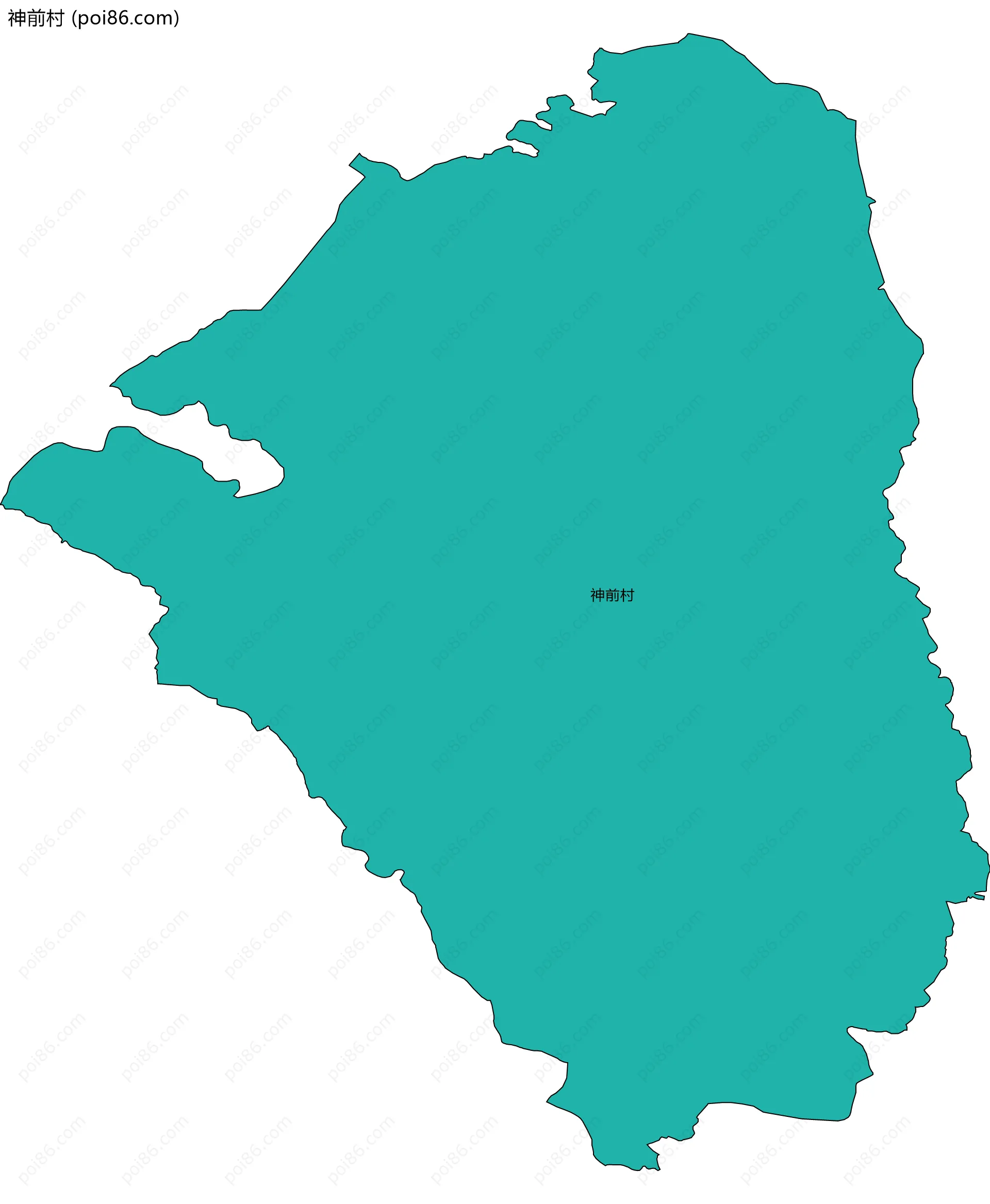 神前村边界地图