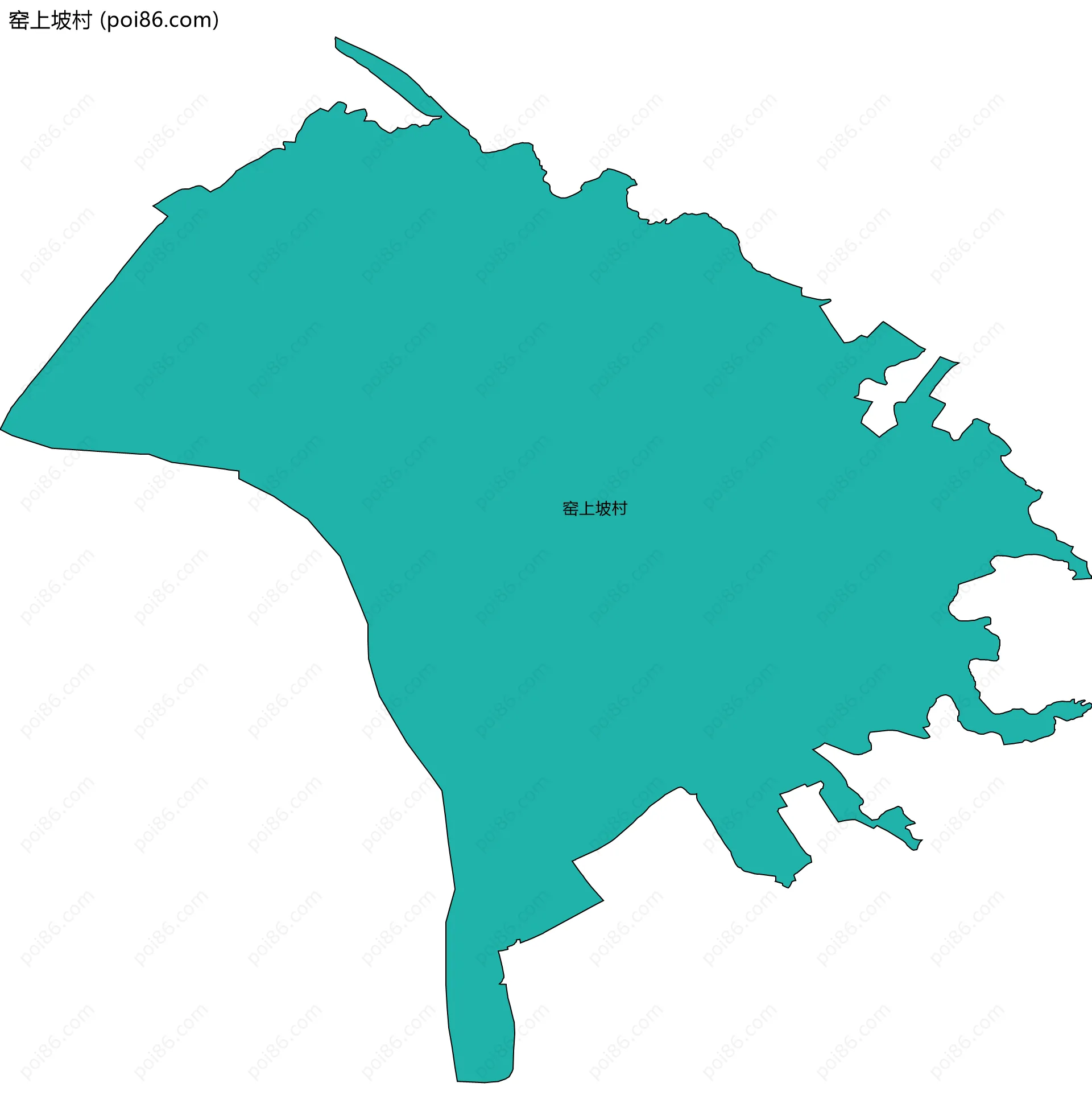 窑上坡村边界地图