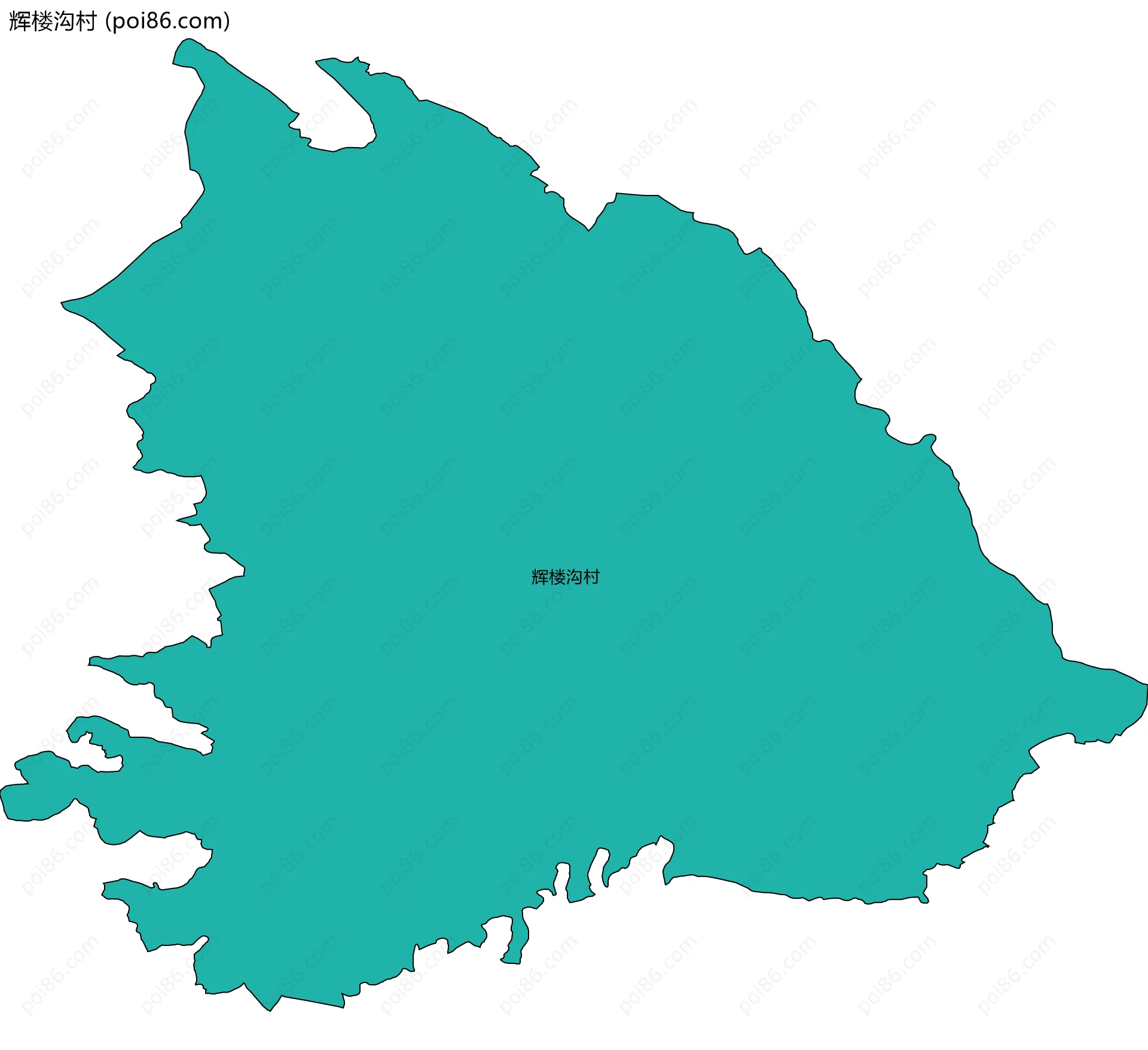 辉楼沟村边界地图