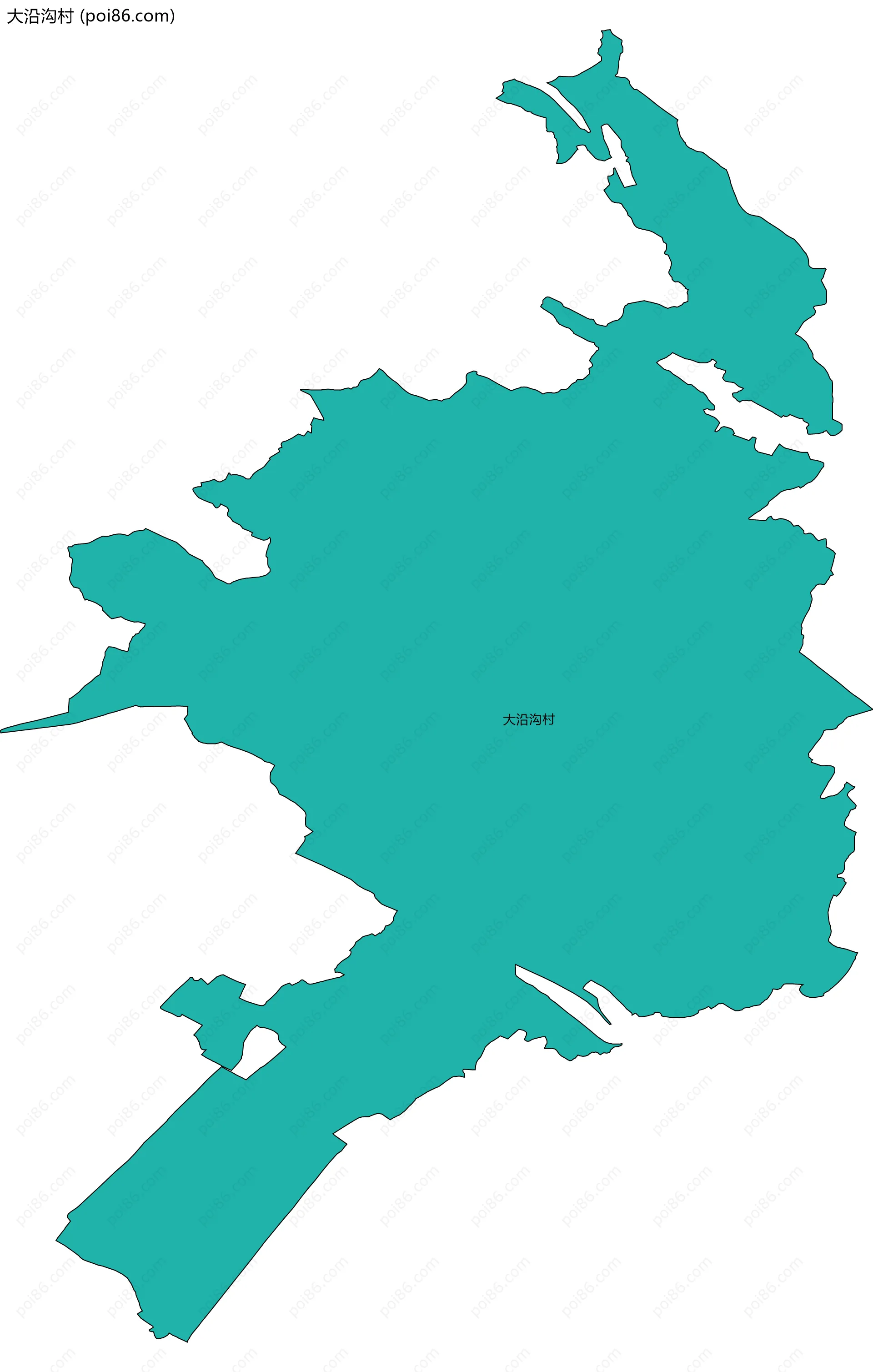 大沿沟村边界地图