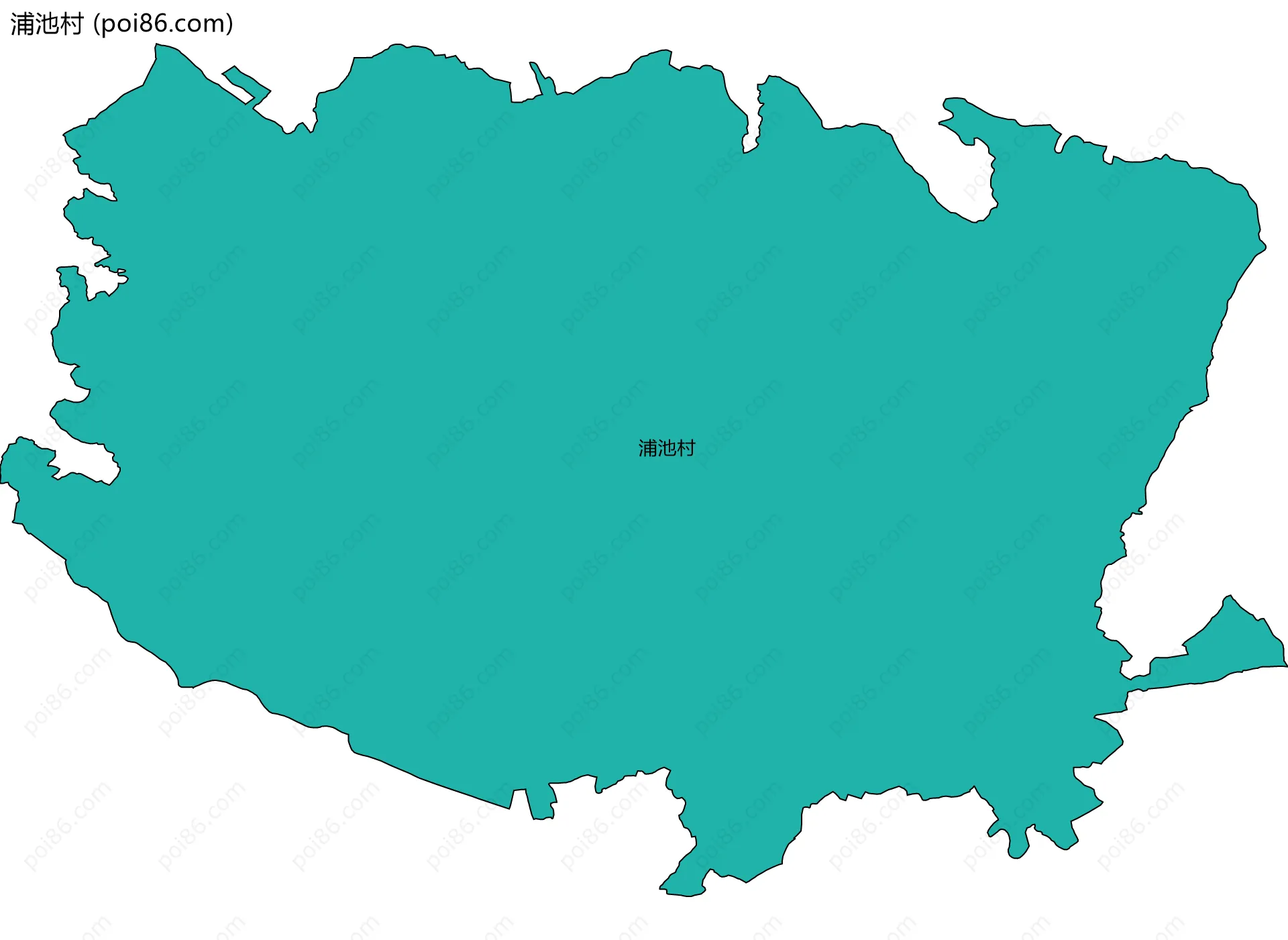 浦池村边界地图