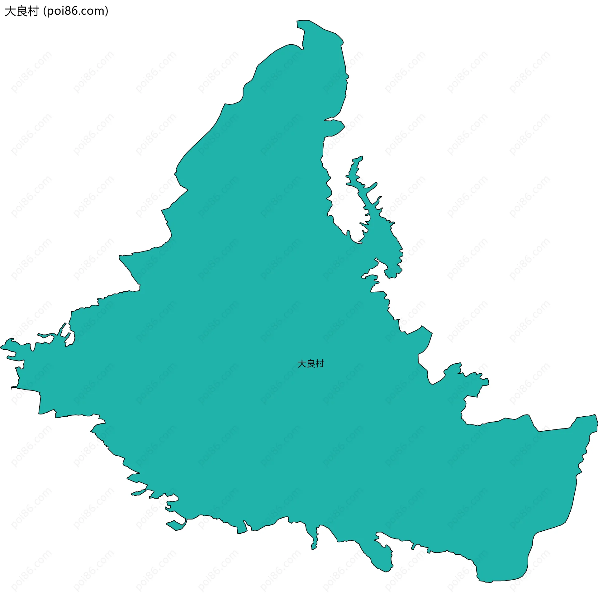 大良村边界地图