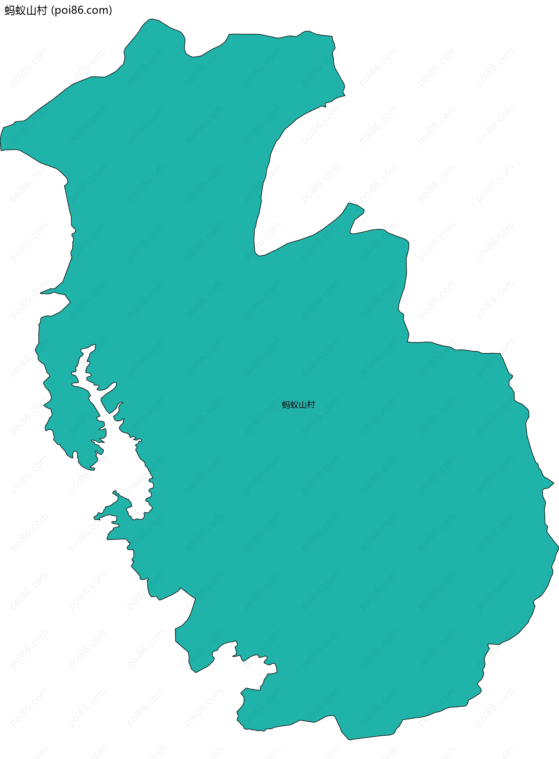 蚂蚁山村边界地图