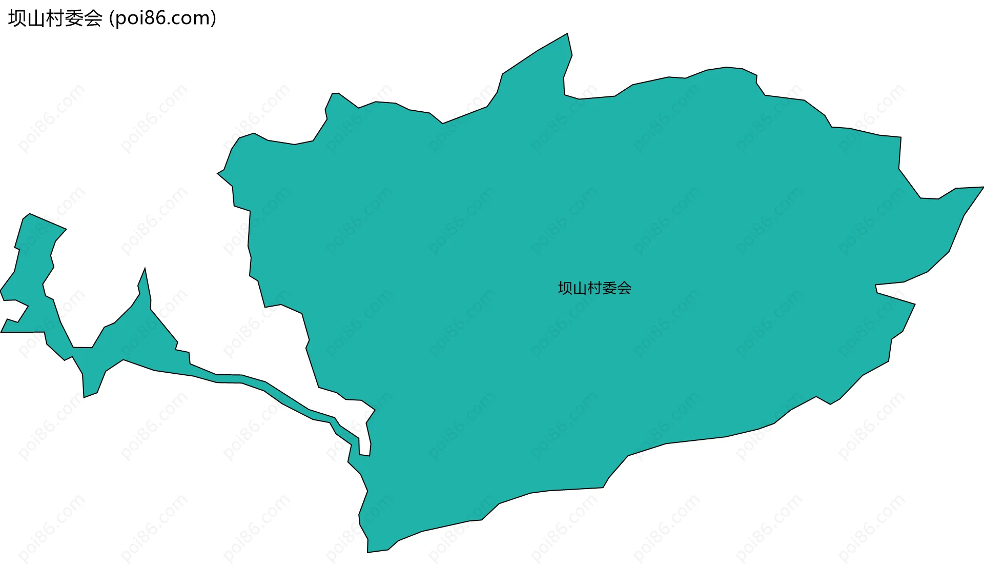 坝山村委会边界地图
