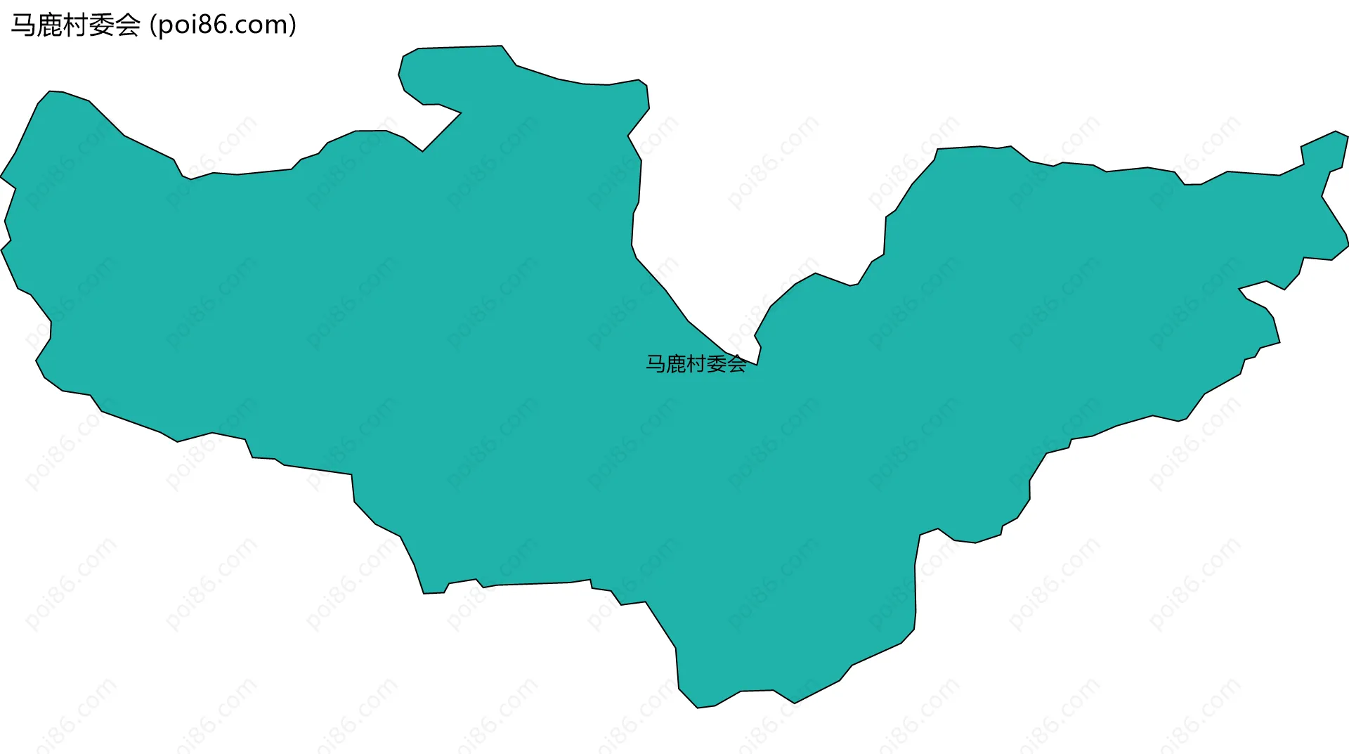 马鹿村委会边界地图