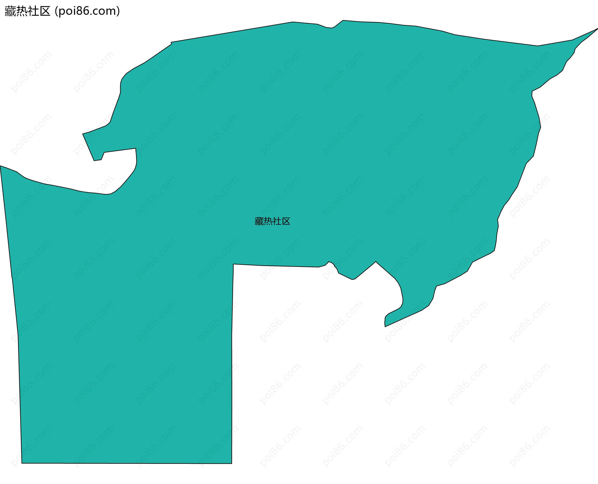 藏热社区边界地图