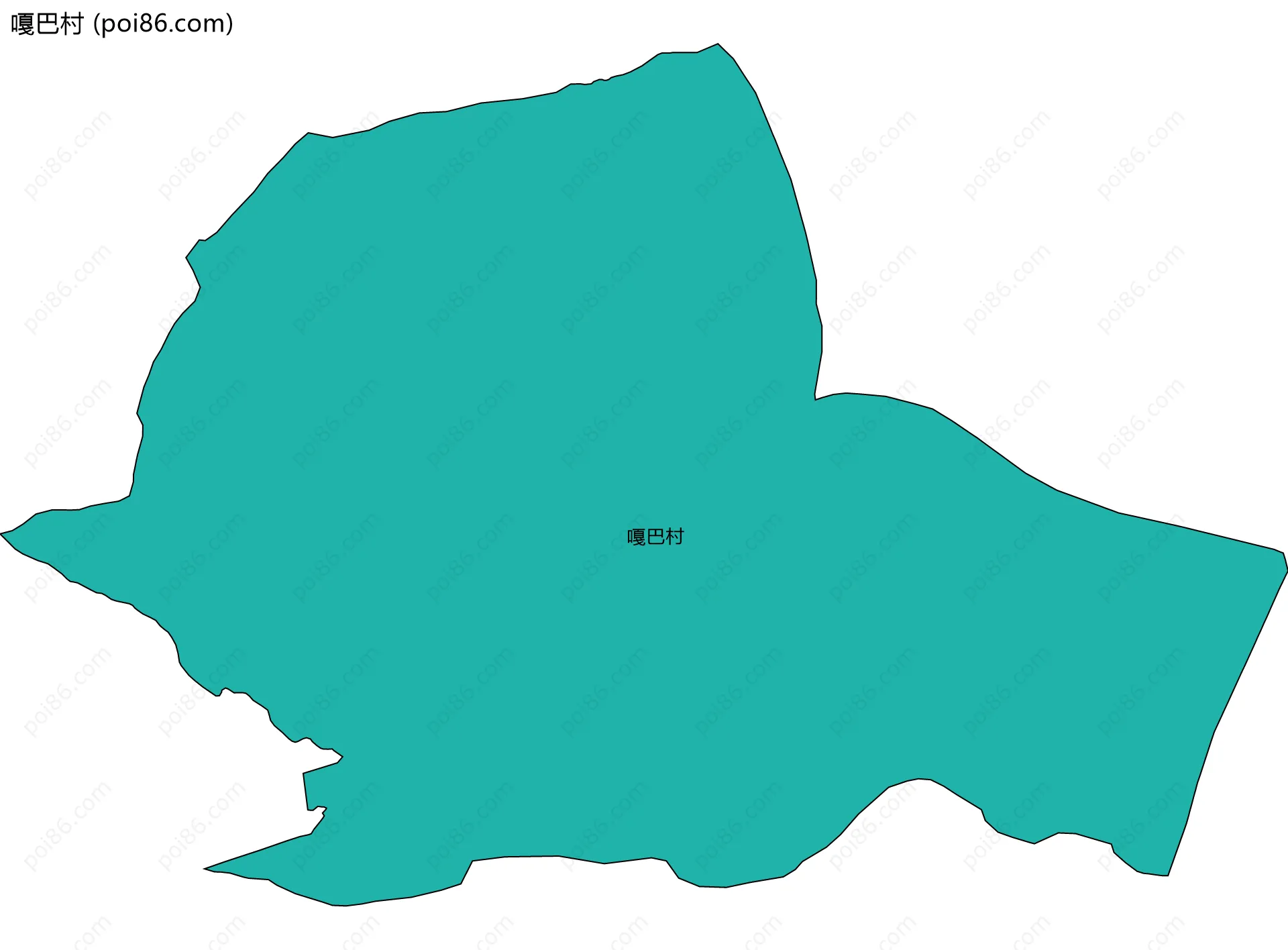 嘎巴村边界地图
