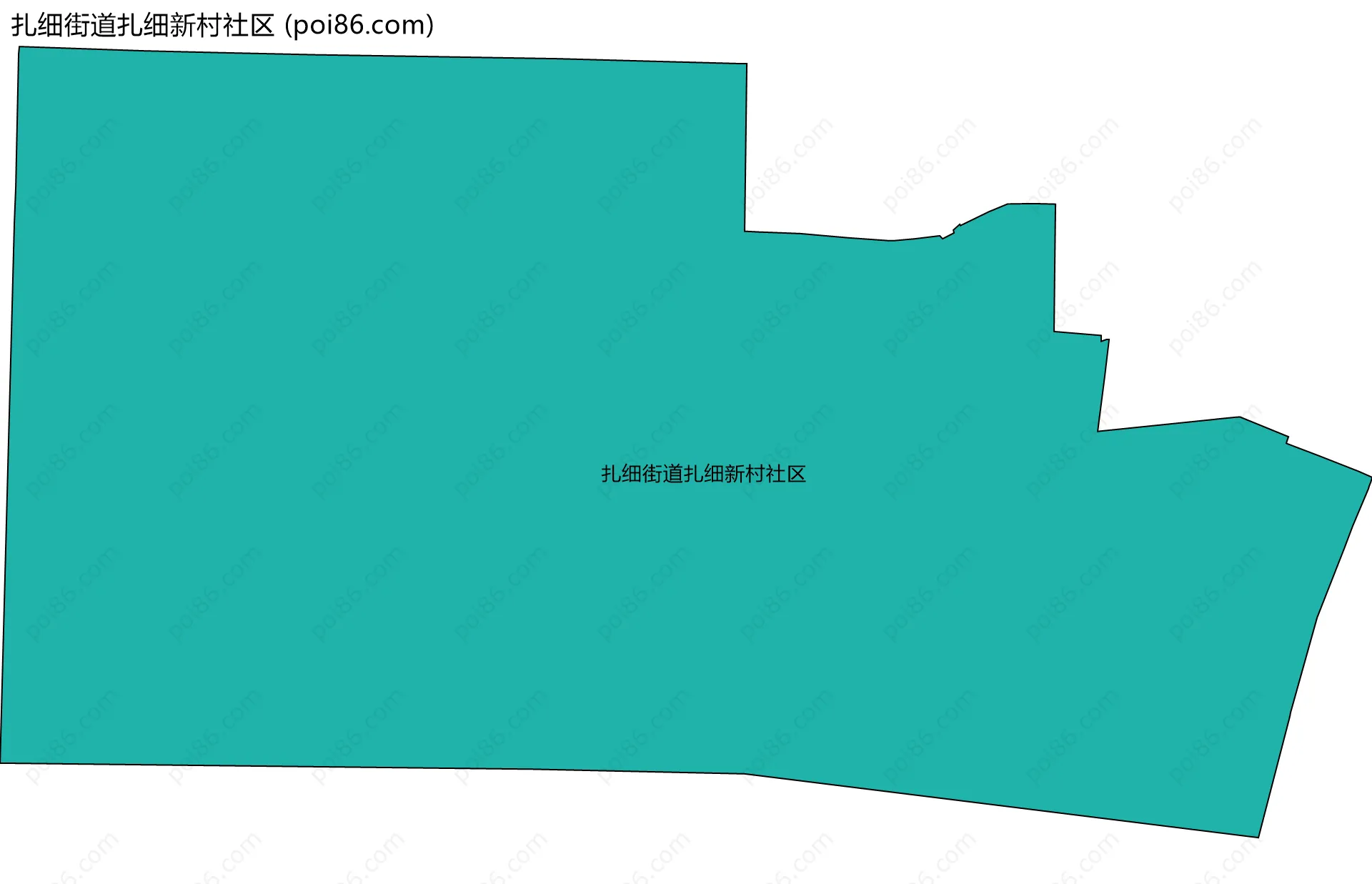 扎细街道扎细新村社区边界地图