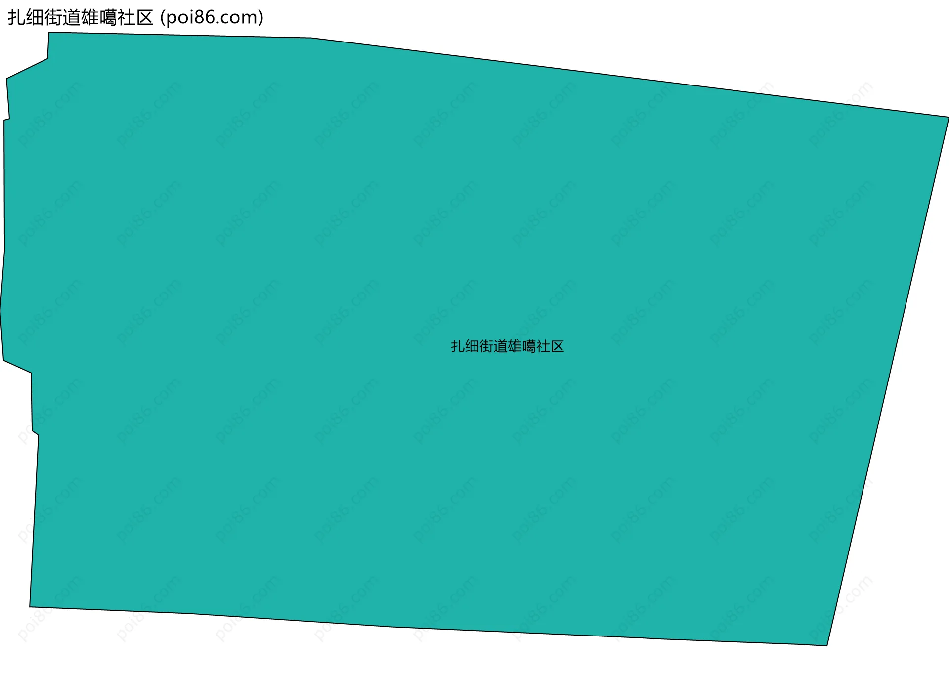 扎细街道雄噶社区边界地图