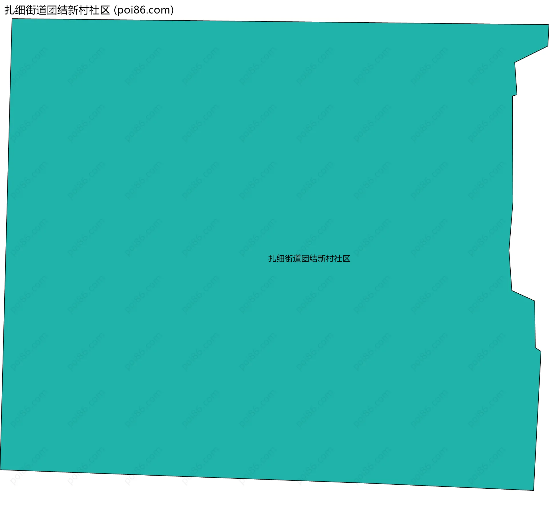 扎细街道团结新村社区边界地图