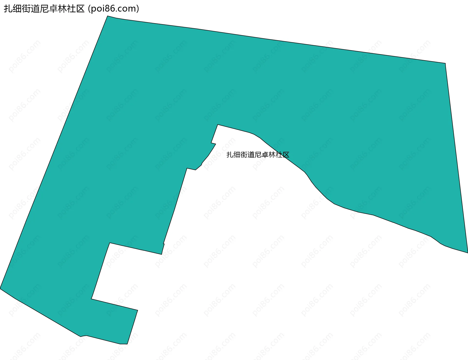 扎细街道尼卓林社区边界地图