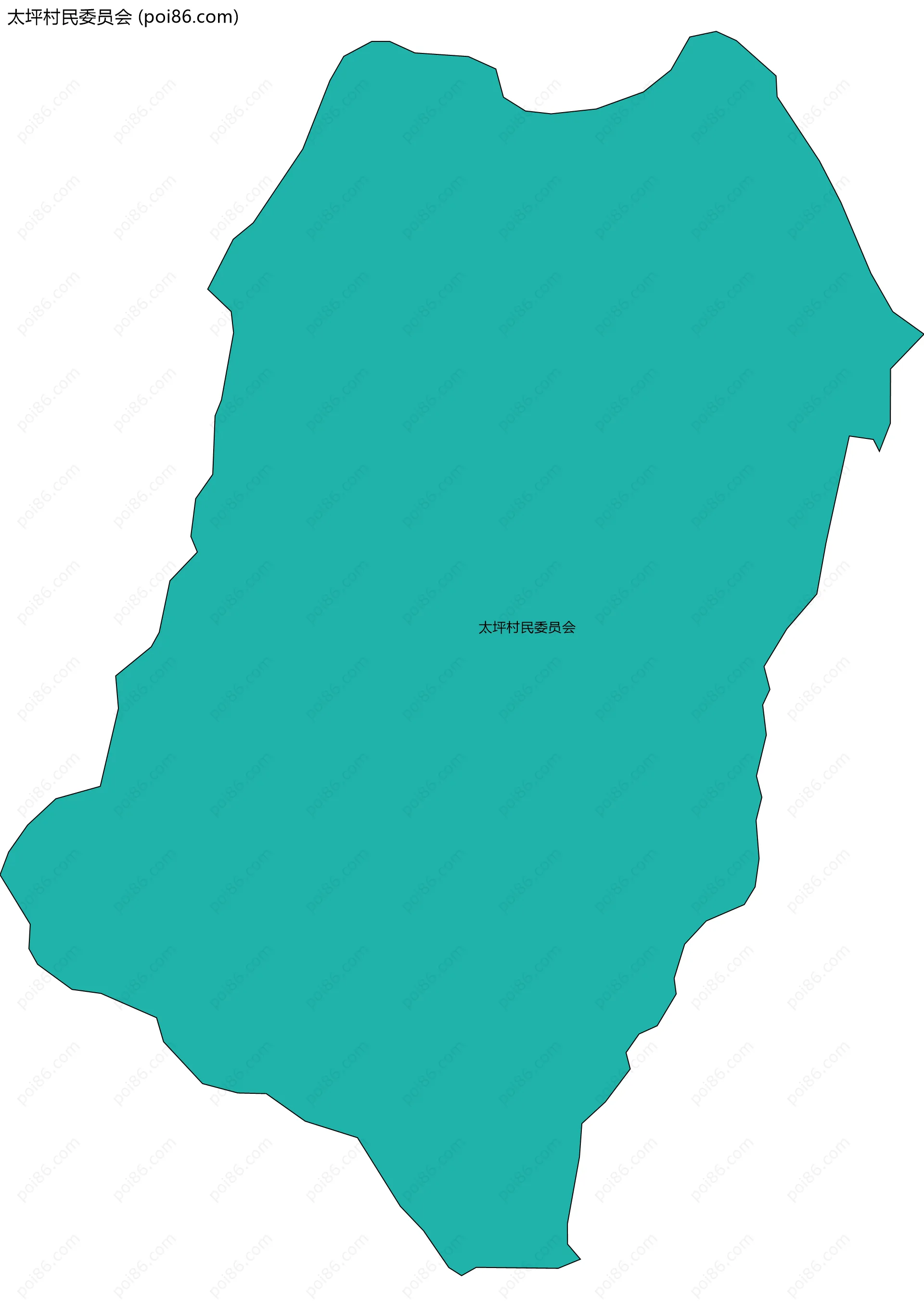 太坪村民委员会边界地图