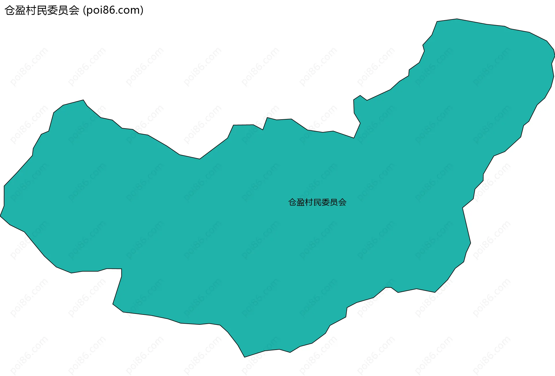 仓盈村民委员会边界地图