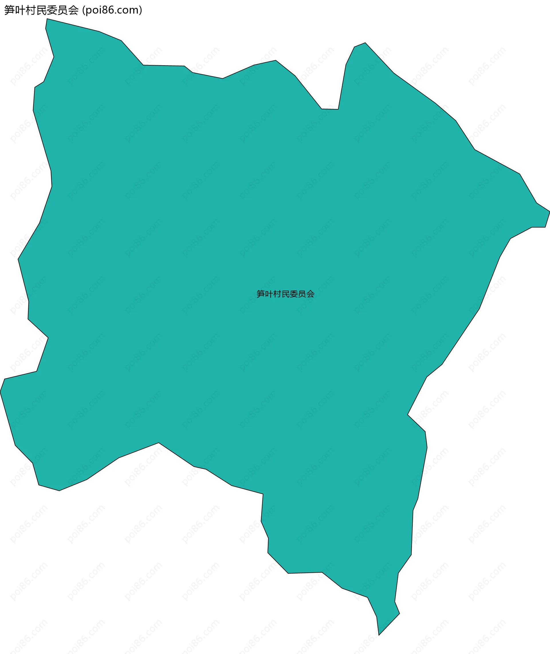 笋叶村民委员会边界地图